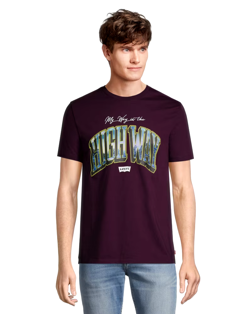 Levi's Men's Highway Graphic Crewneck Cotton T Shirt
