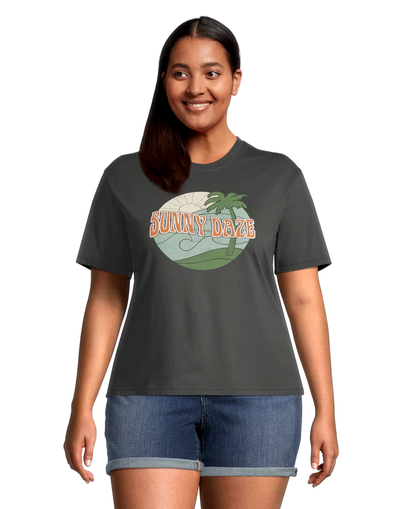 FarWest Women's Graphic Crewneck T Shirt