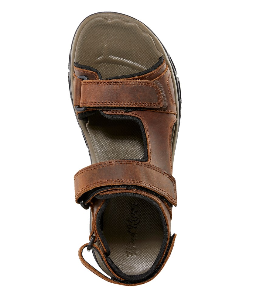 Men's Sacramento Nestfit Freshtech 3-Strap Sandals - Dark Brown