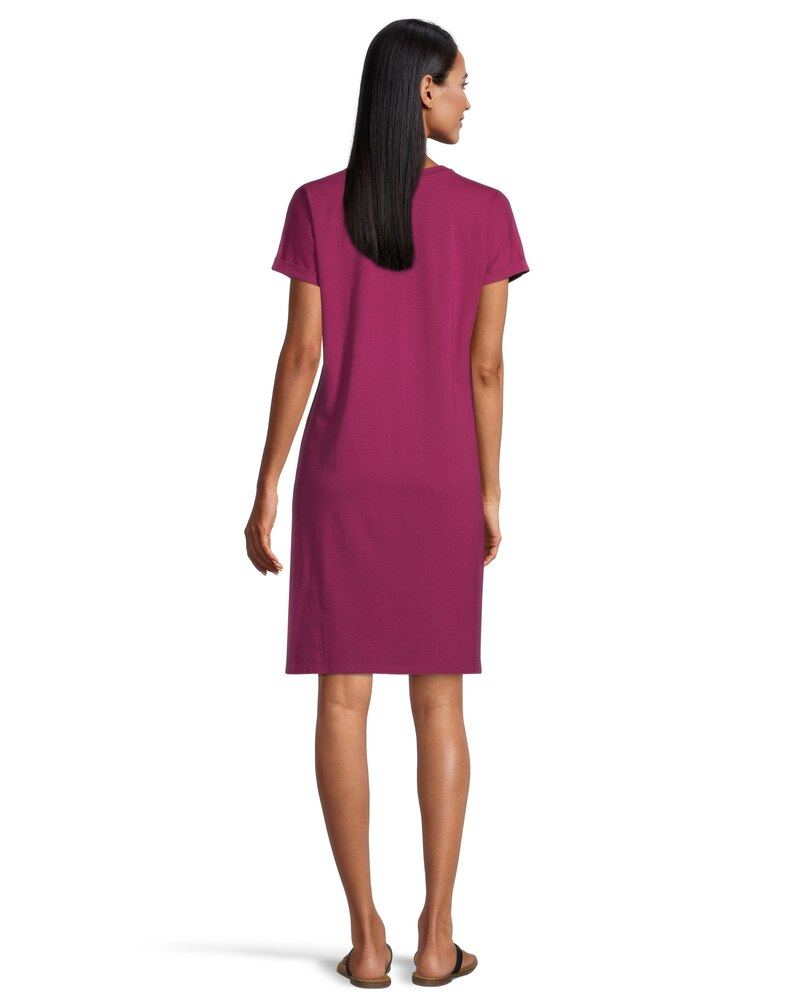 Denver Hayes Women's Semi-Fitted Crewneck T Shirt Dress