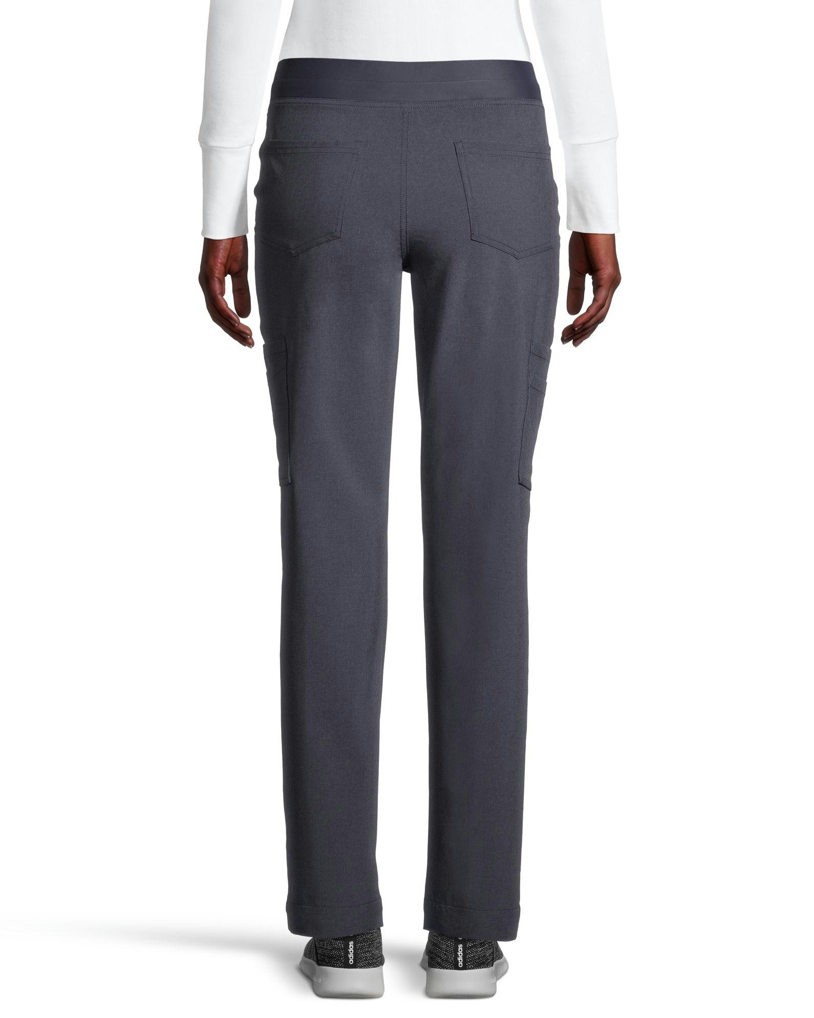 Scrubletics Women's Shanti Drawstring Elastic Stretch Waist Scrub Pants - Odyssey Grey