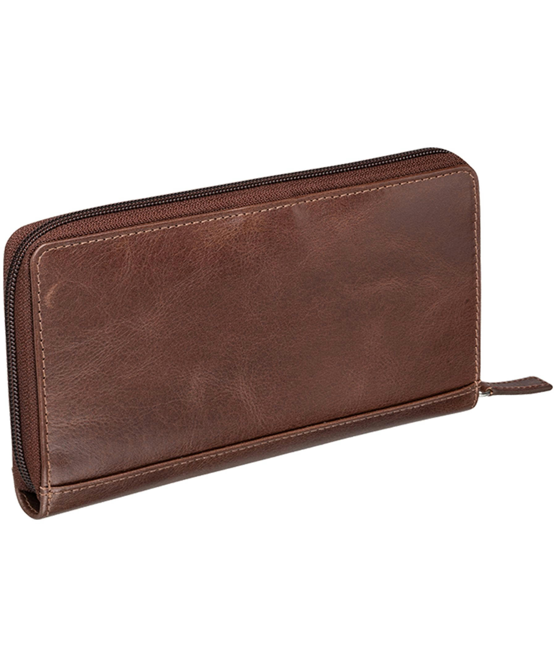 Mancini Leather Goods Women's Casablanca RFID Secure Clutch Wallet Brown