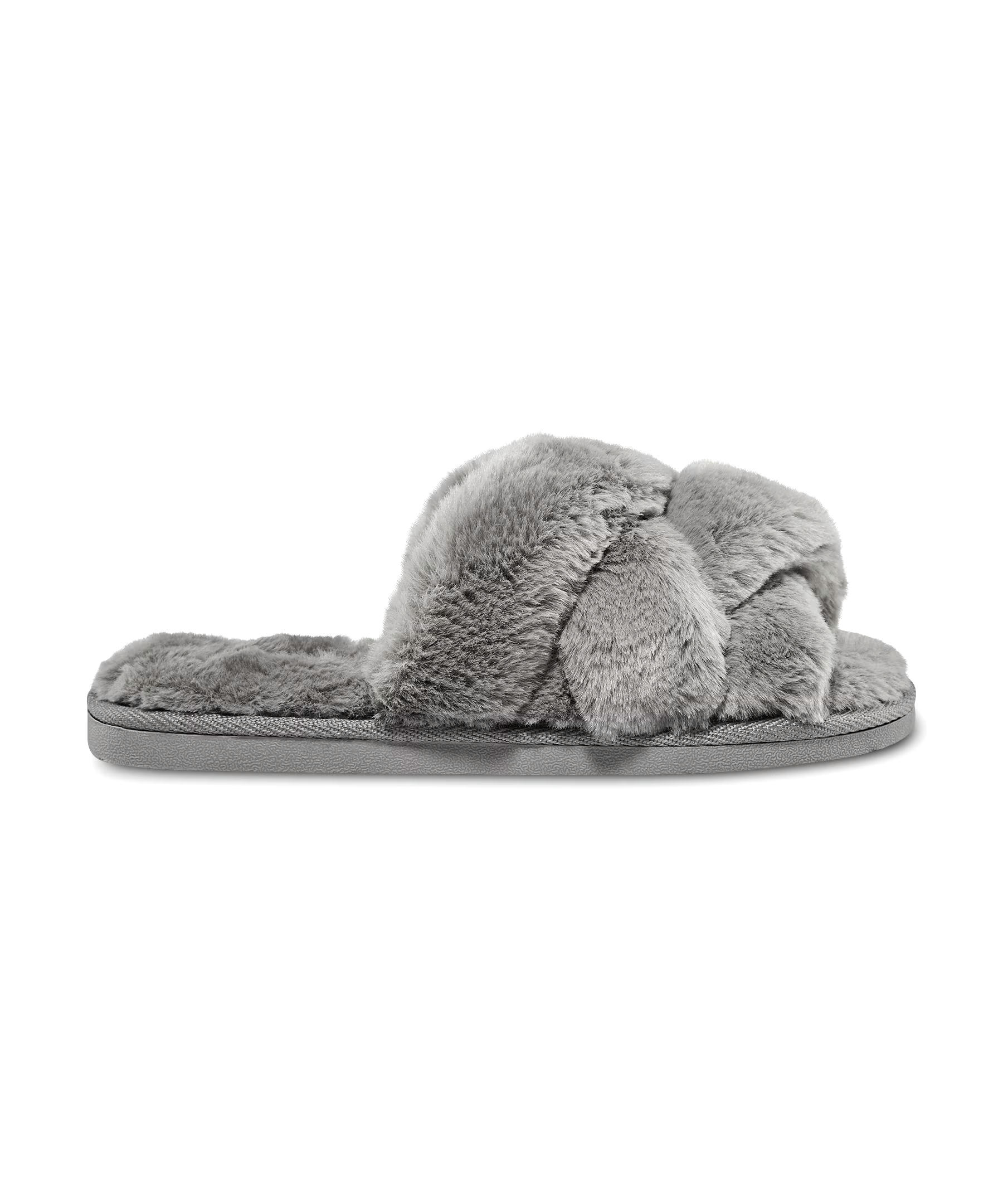 Denver Hayes Women's Criss-Cross Faux Fur Slide
