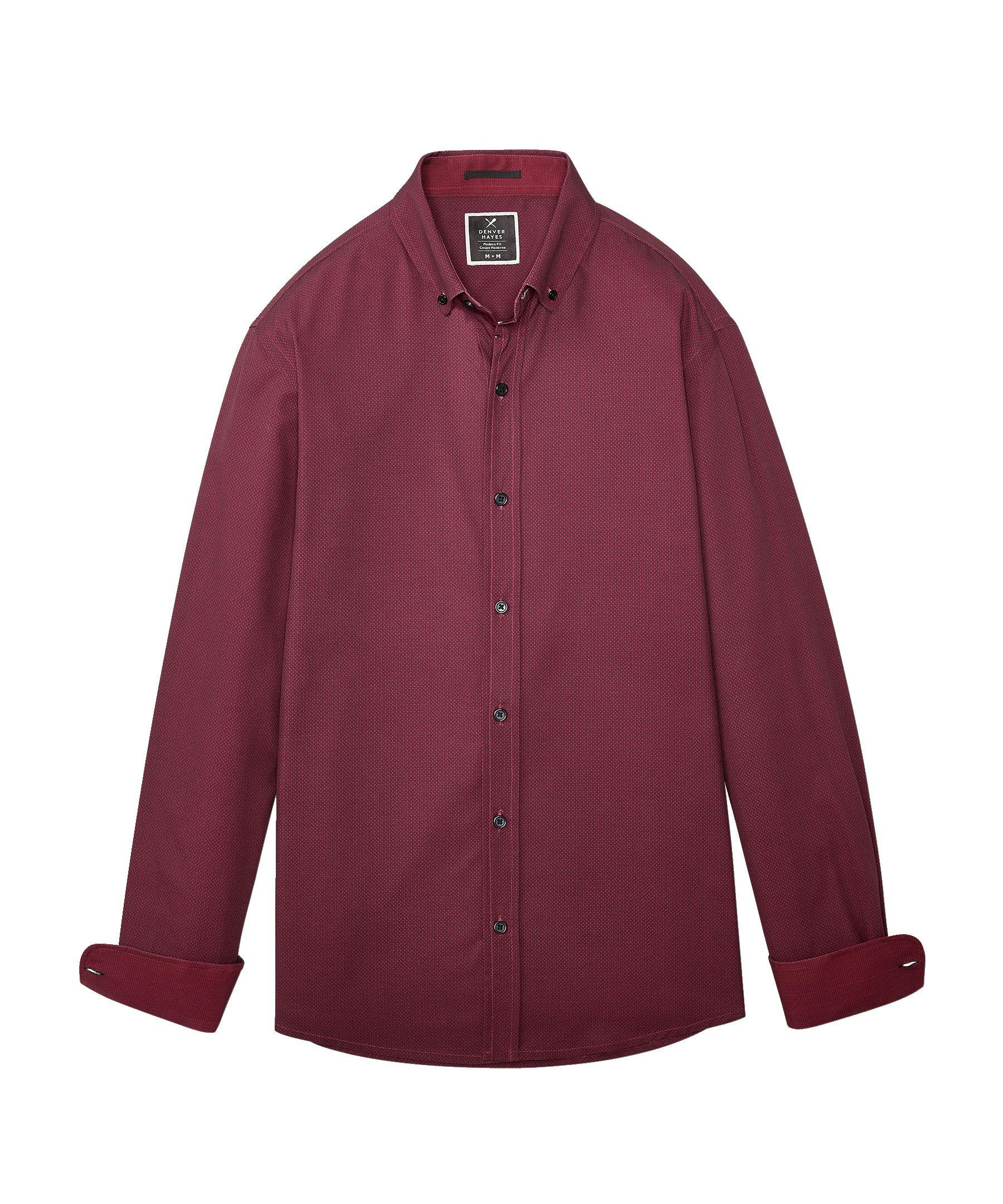 Denver Hayes Men's Hybrid 4-Way Stretch Long Sleeve Button Down Shirt