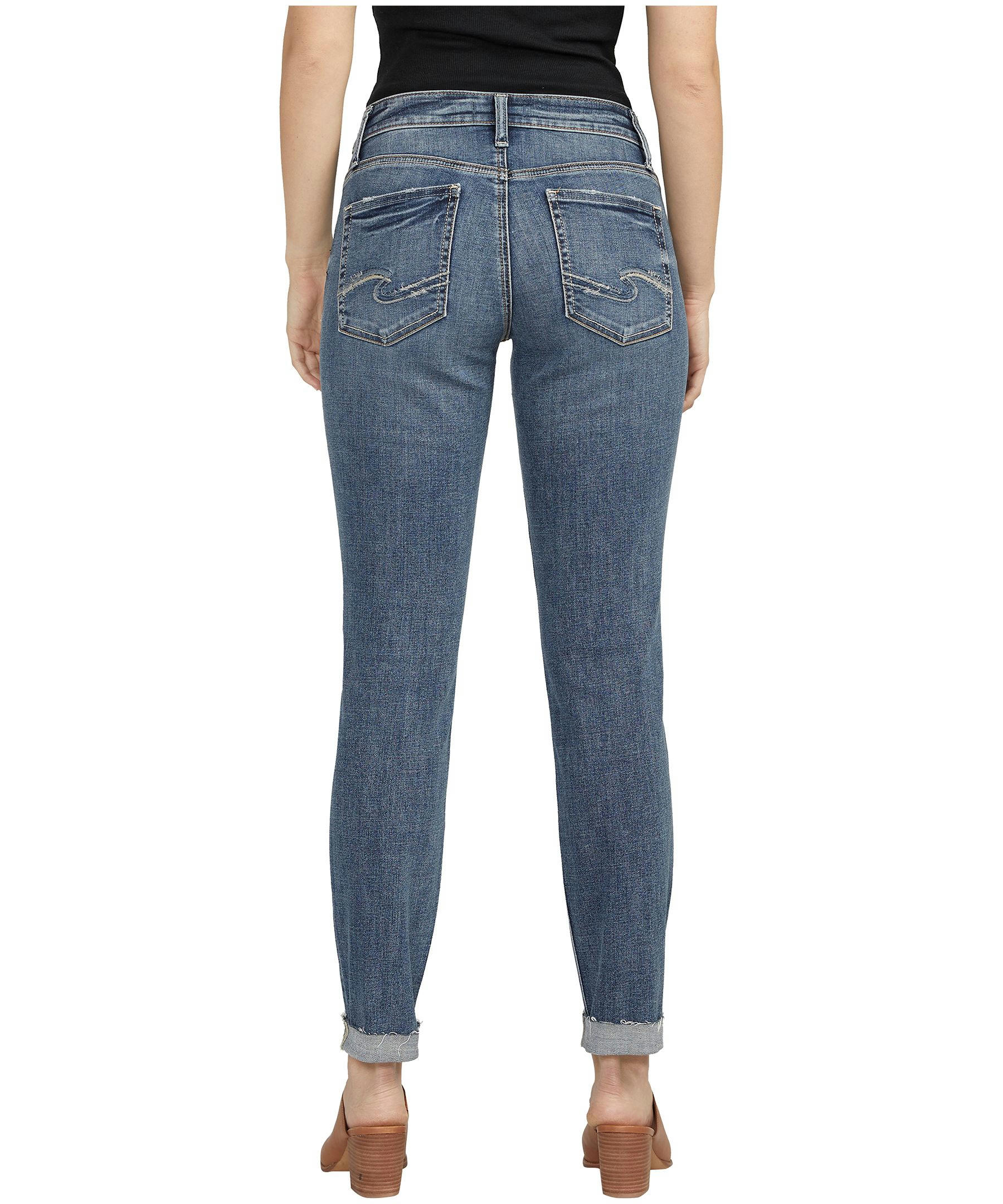 Silver Women's Boyfriend Mid Rise Slim Leg Jeans