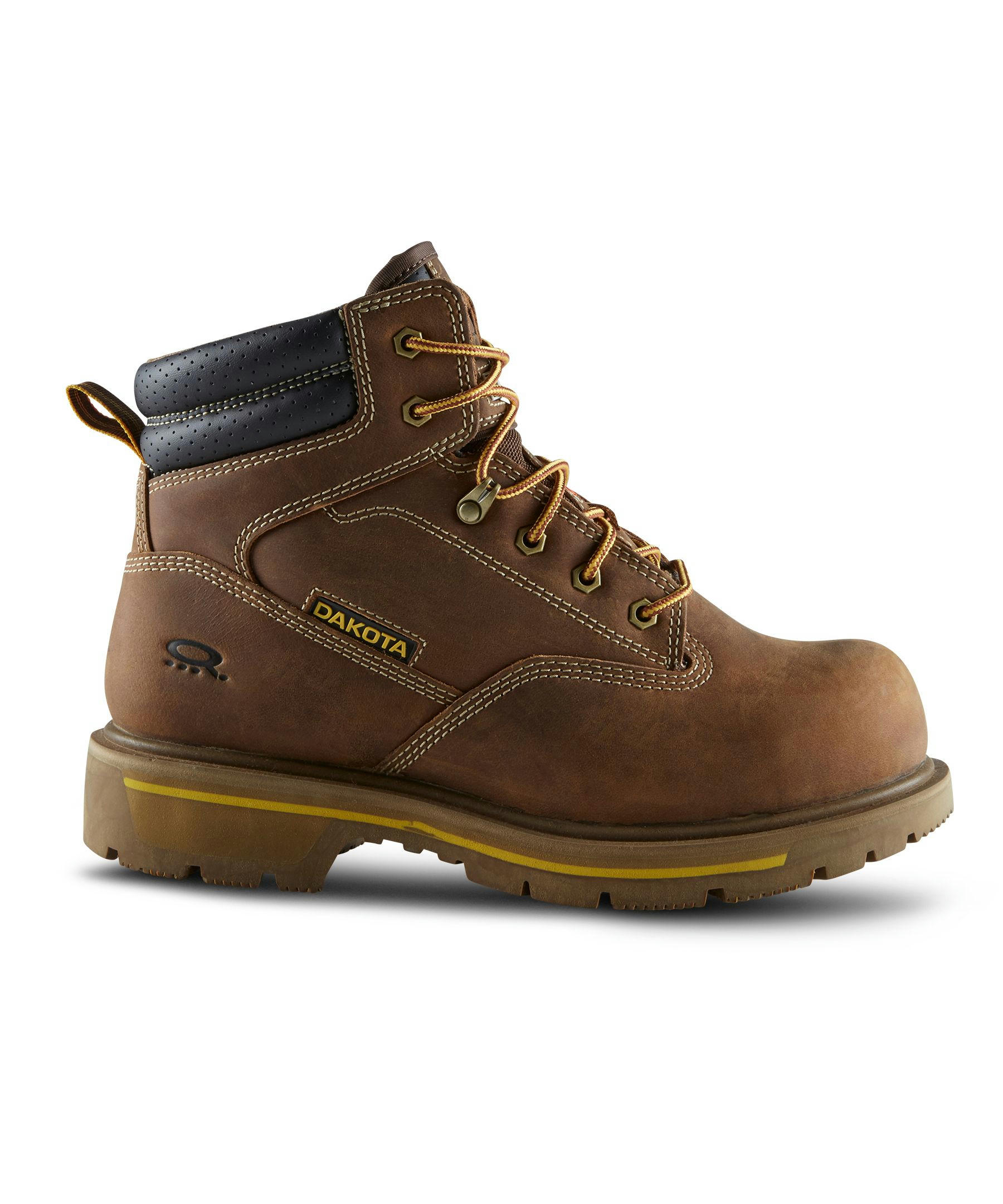 Dakota WorkPro Series Men's Steel Toe Composite Plate 6114 Quad Comfort Freshtech 6 Inch Work Boots - Brown