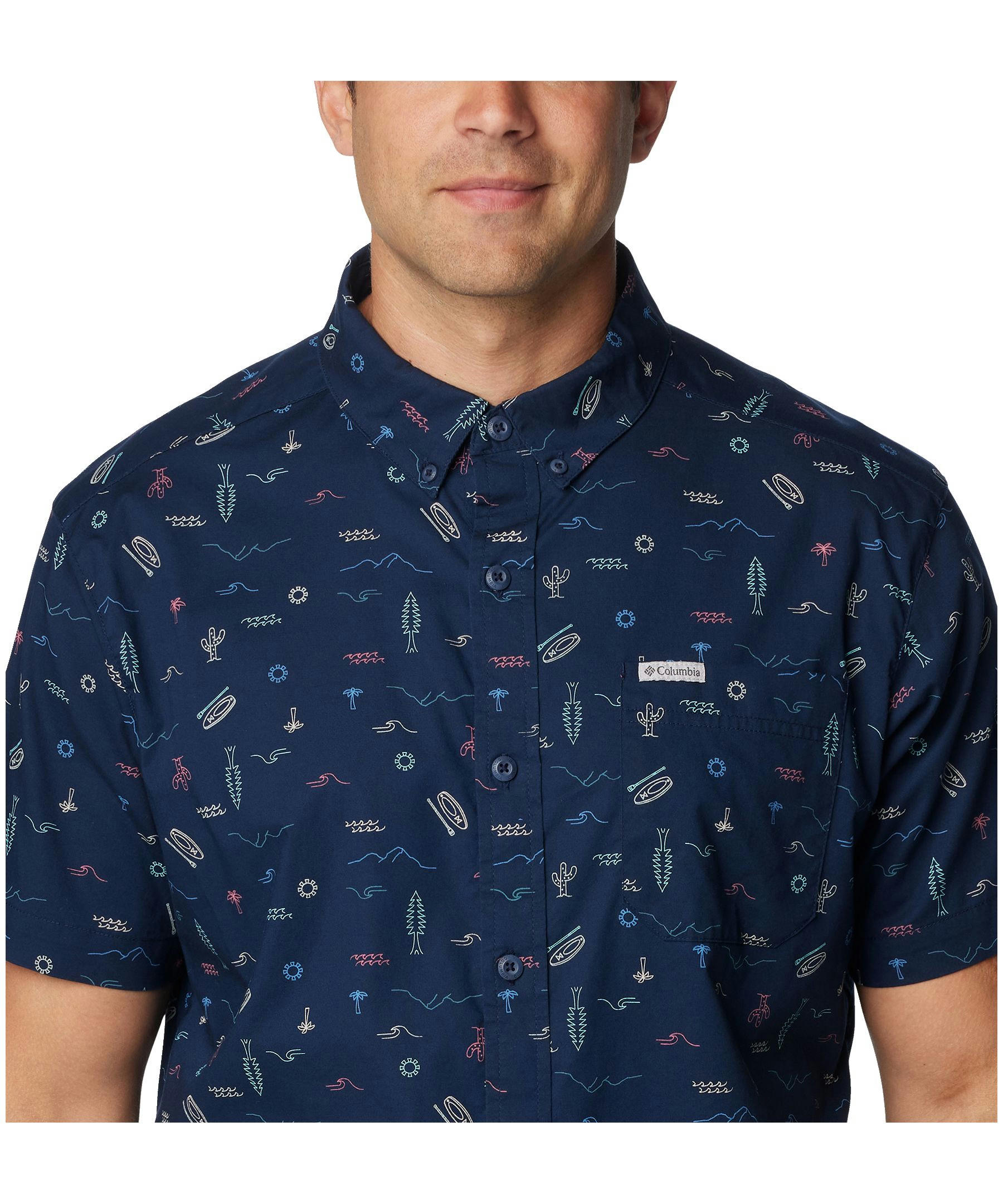 Columbia Men's Rapid Rivers Short Sleeve Printed Shirt