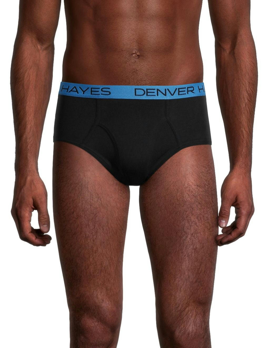 Denver Hayes Men's 3 Pack Cotton Basic Briefs - Black
