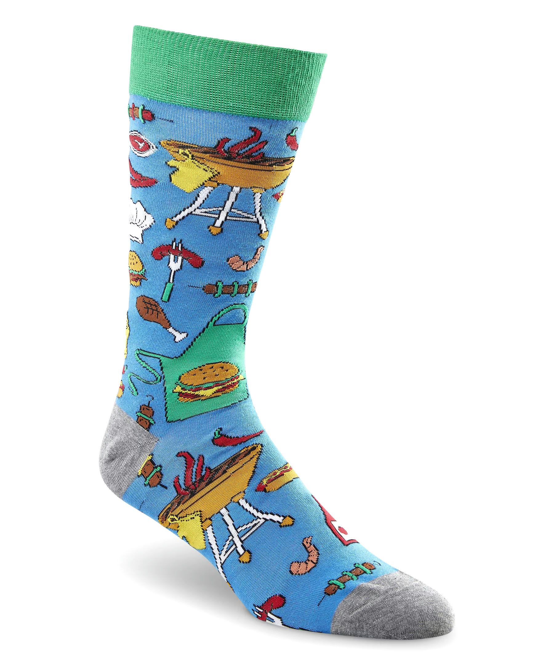 Denver Hayes Men's FRESHTECH® Novelty Food Pattern Casual Crew Socks