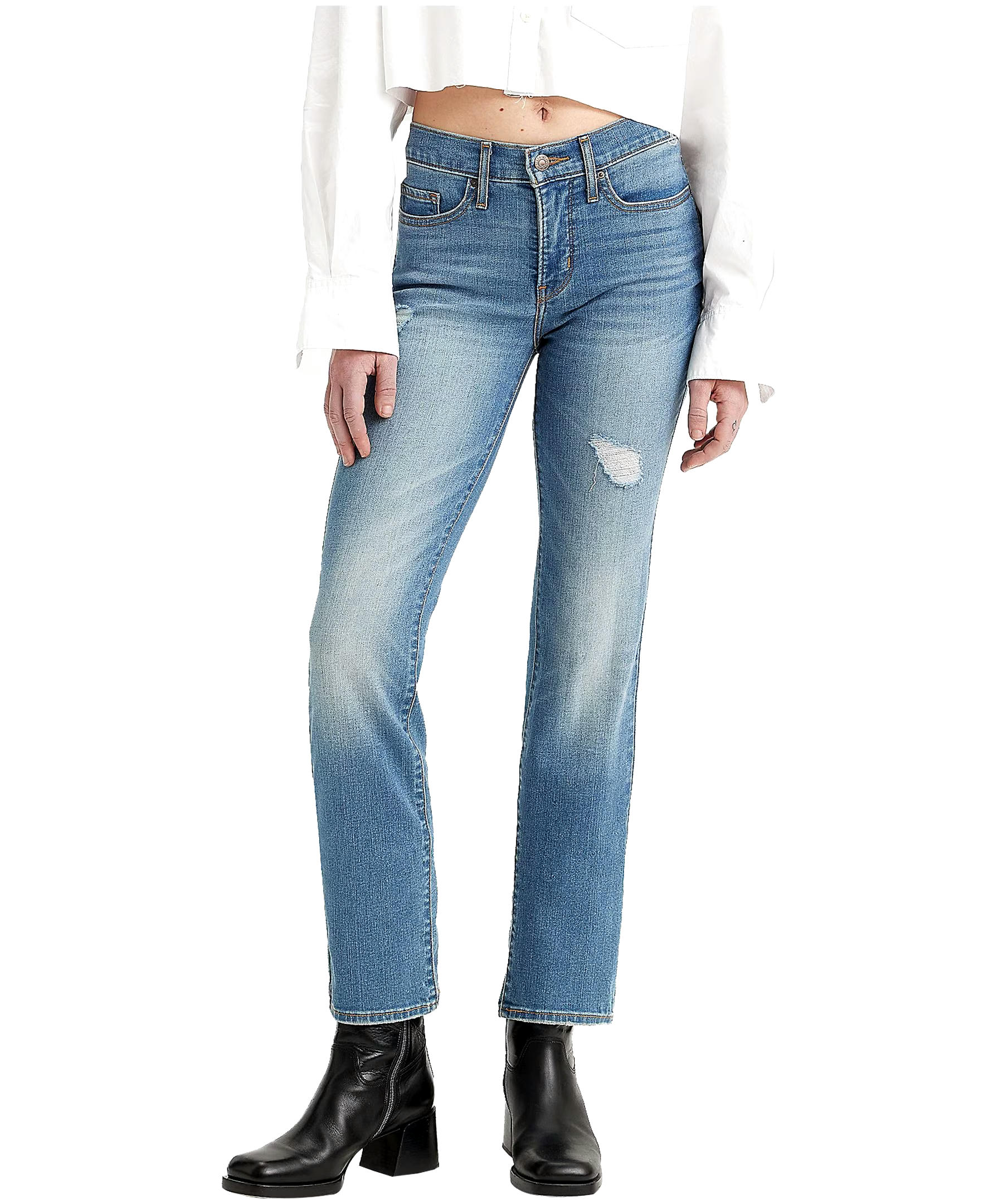 Levi's Women's 314 Shaping Mid Rise Straight Leg Jeans