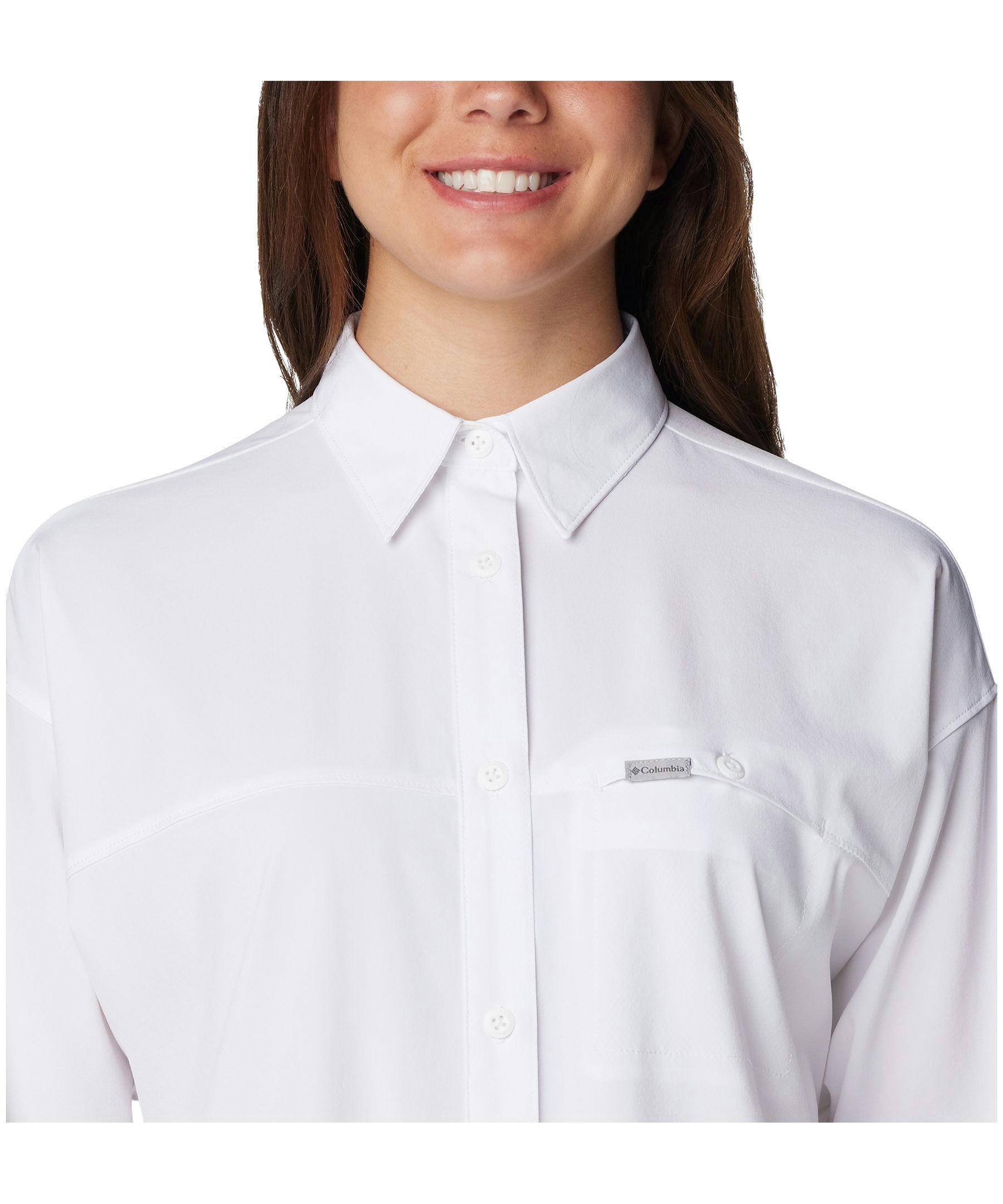 Columbia Women's Boundless Trek Omni-Shade™ Long Sleeve Button Down Shirt