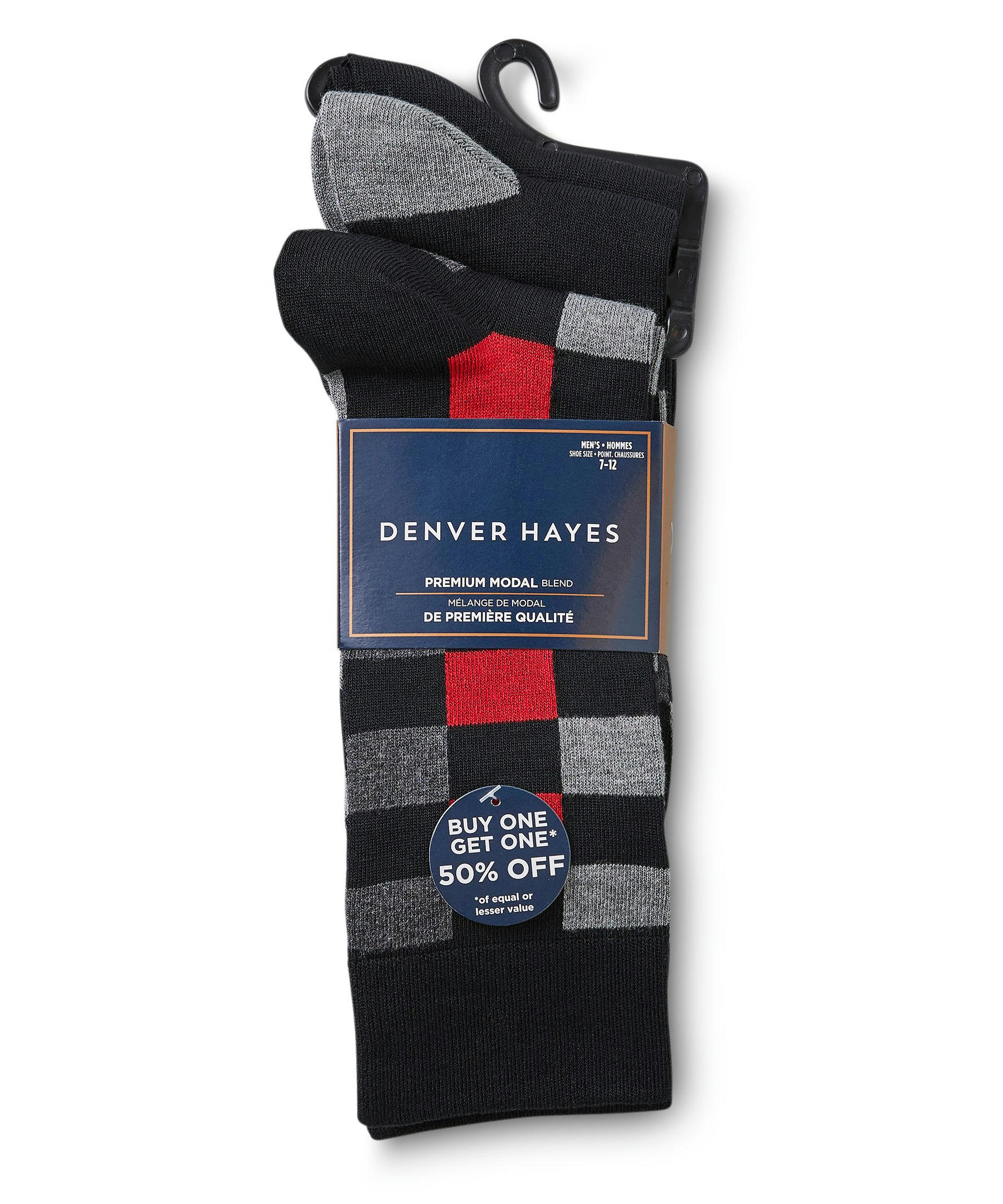 Denver Hayes Men's 3 Pack Bogo Casual Crew Socks