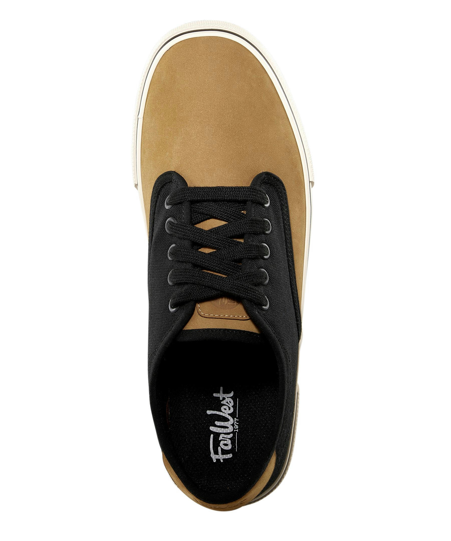 Men's Granville FreshTech Leather Lace-Up Sneakers - Black/Gold