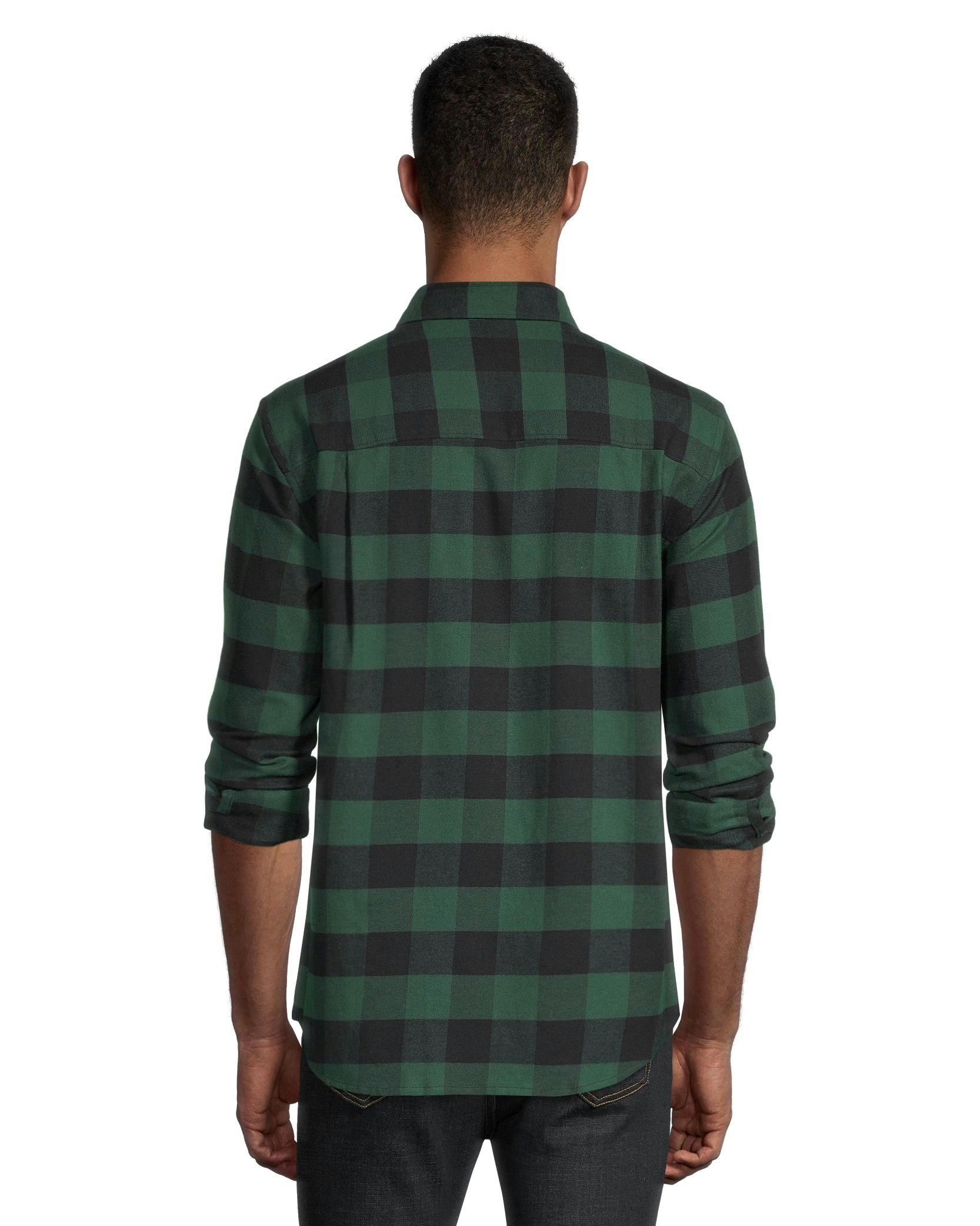 WindRiver Men's Stretch Regular Fit Basic Flannel Shirt