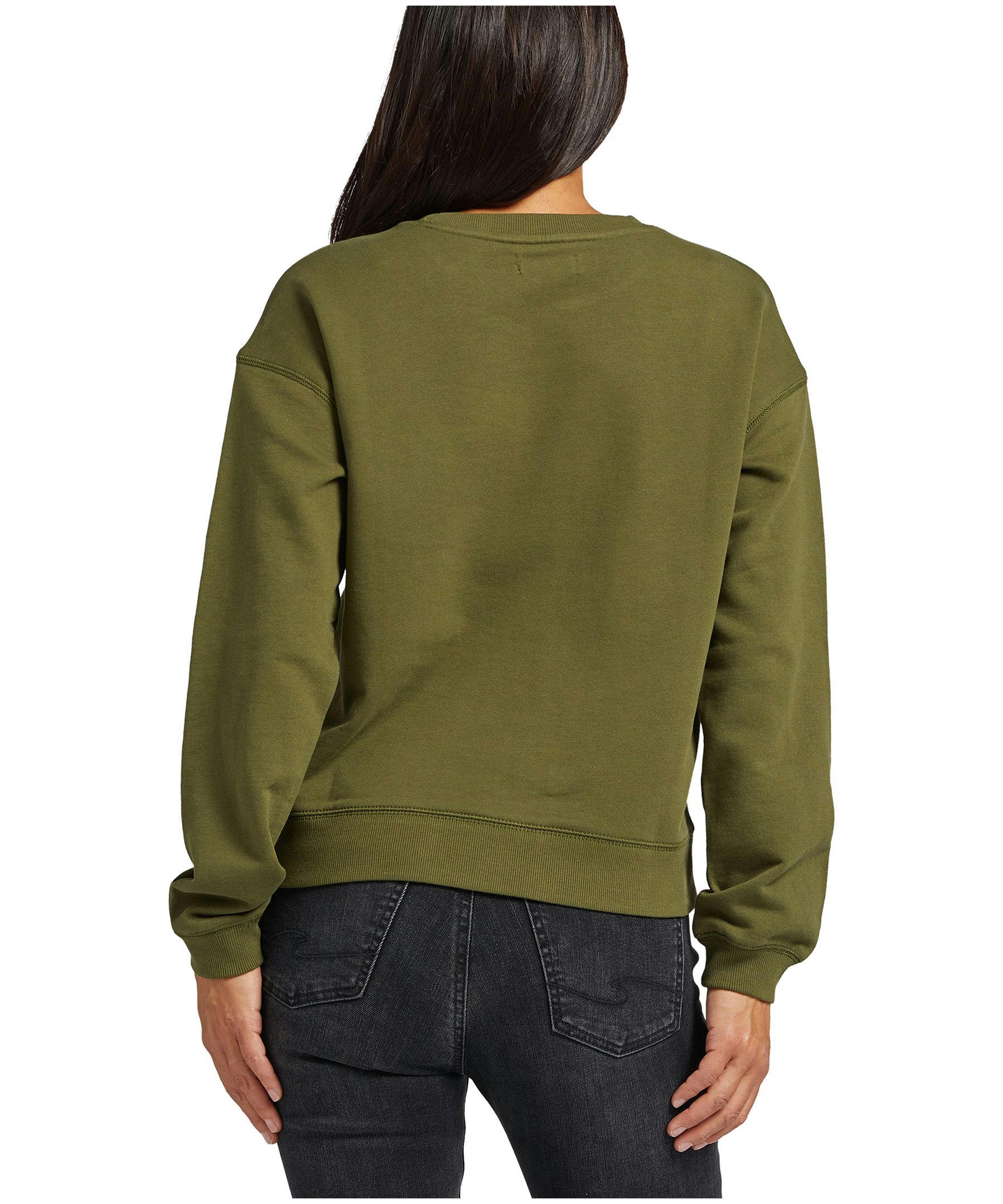 Silver Women's French Terry Crewneck Sweatshirt