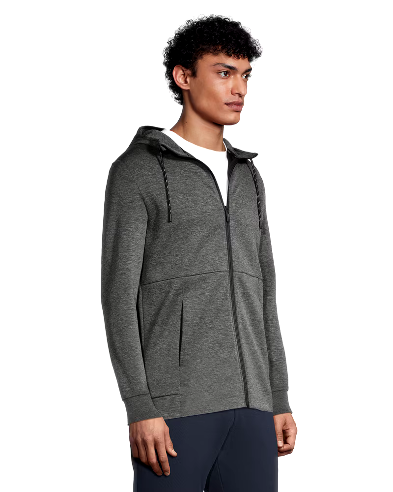 Matrix Men's Double Knit Full Zip Stretch Fleece Hoodie