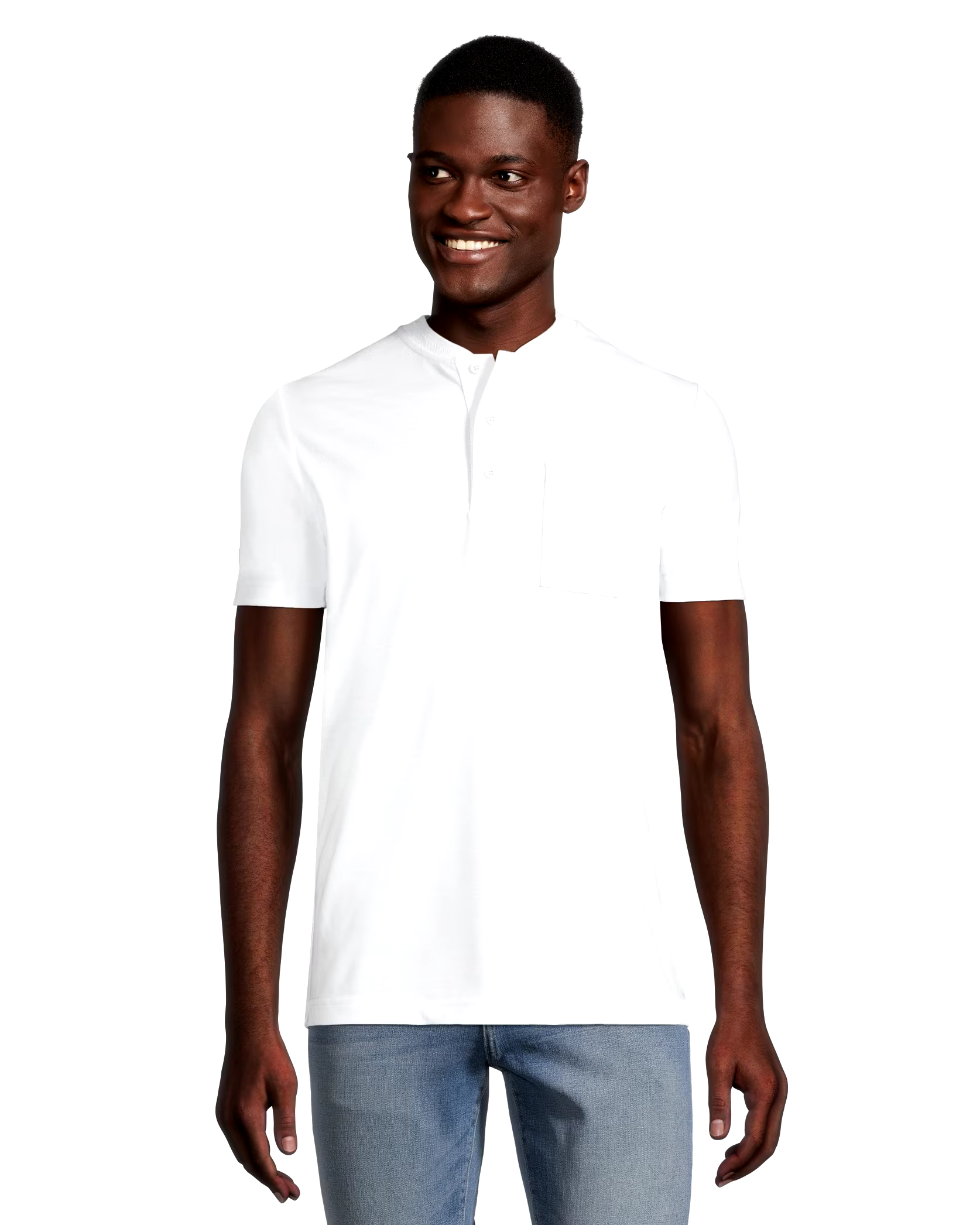 Men's 3 Button Placket Pique Henley Cotton Shirt