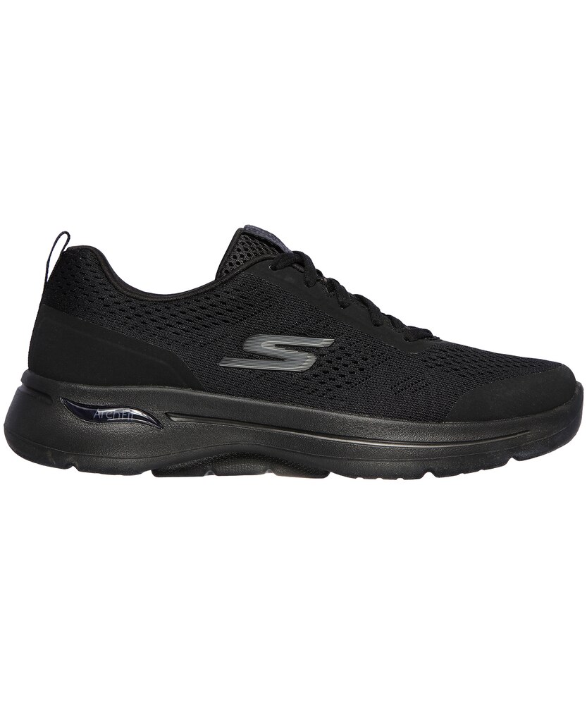 Skechers Women's GOwalk Arch Fit - Motion Breeze Lace Up Walking Shoes Black - Wide