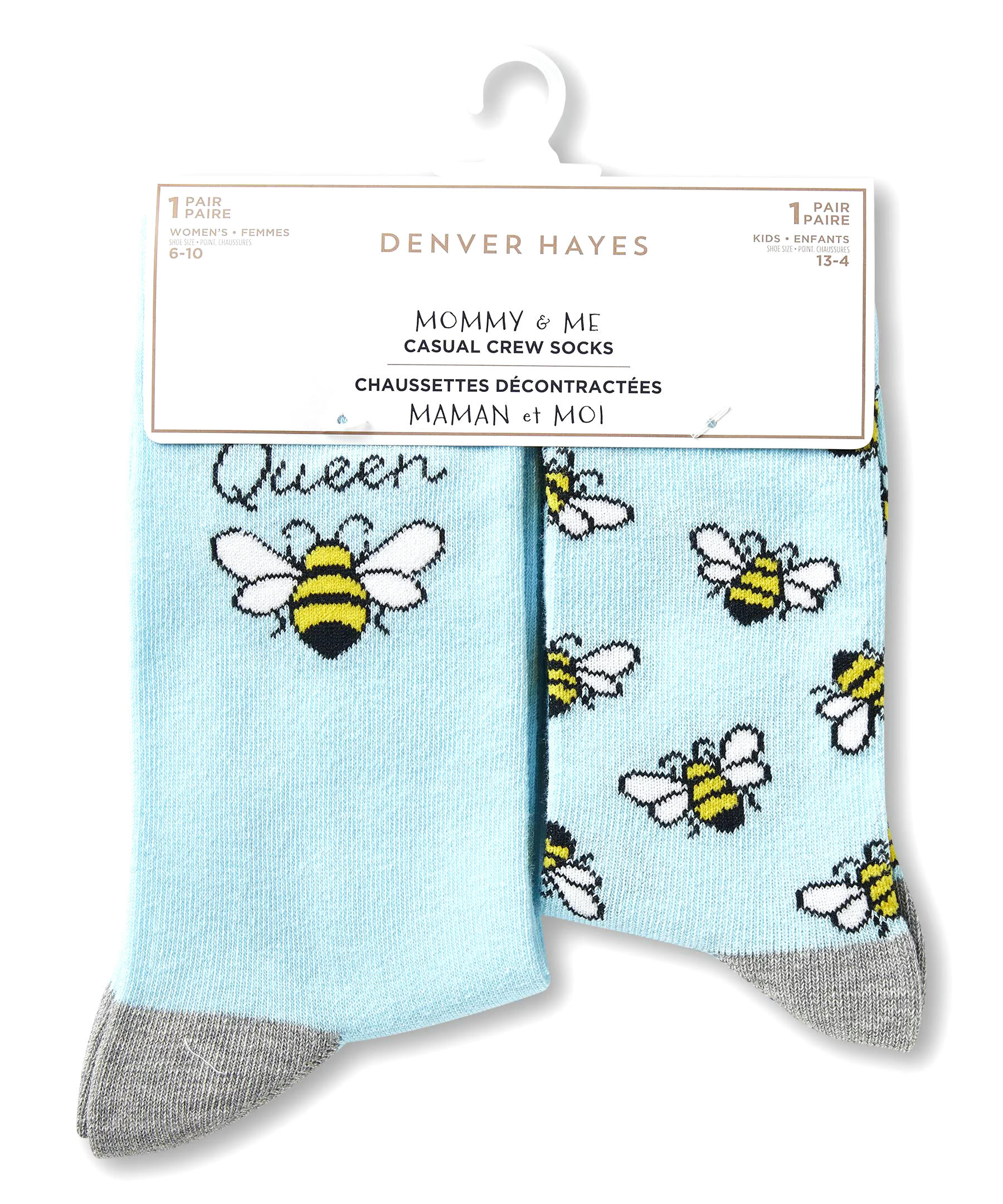 Denver Hayes Mommy and Me Matching Cotton Socks, 2 Pack