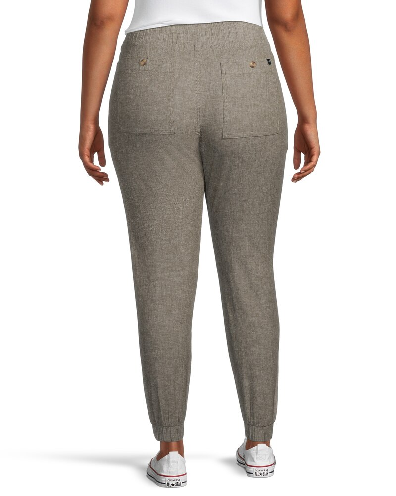 Denver Hayes Women's Linen High Rise Jogger Pants