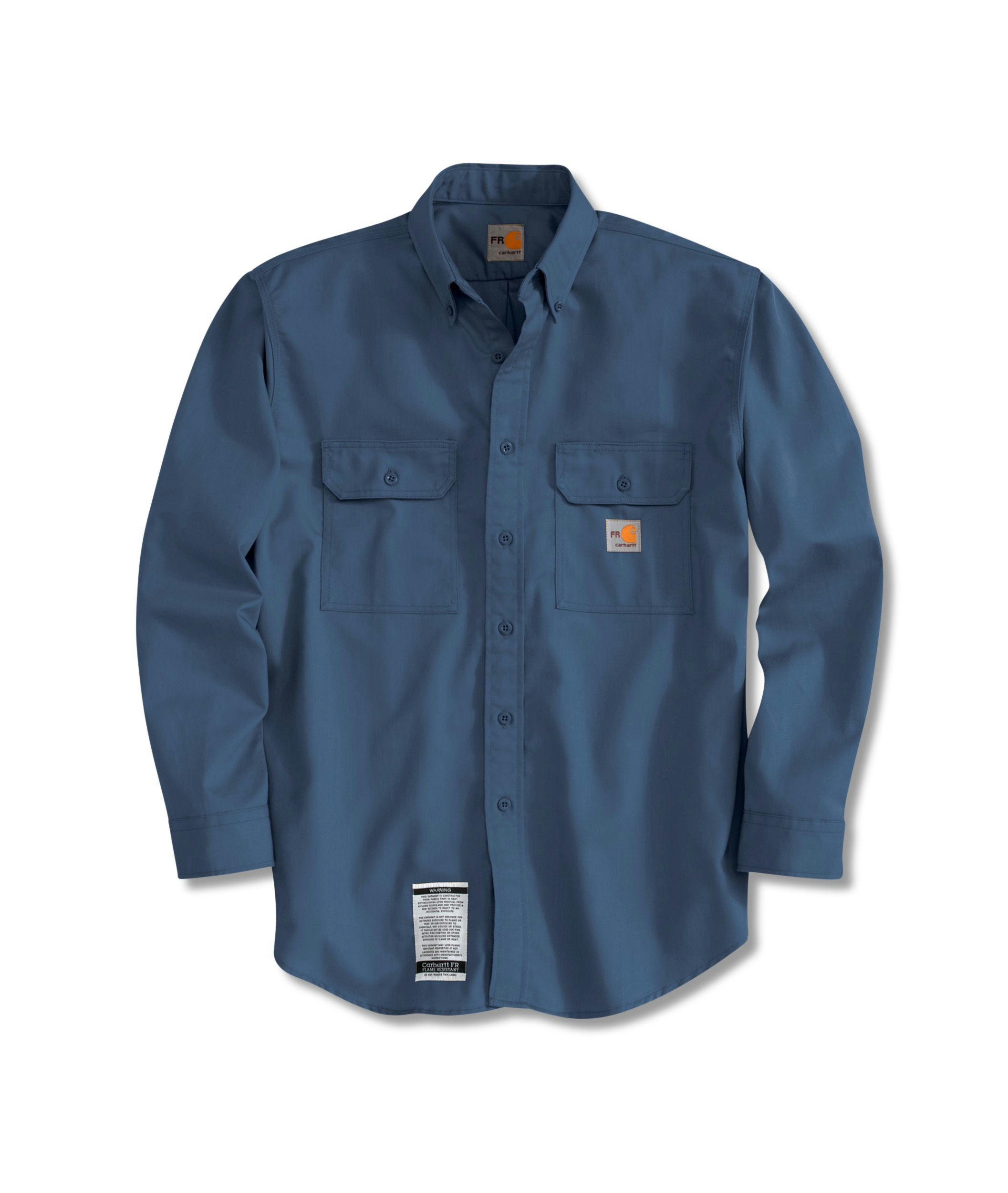 Carhartt Men's Flame Resistent Button Down Twill Shirt with Chest Pockets
