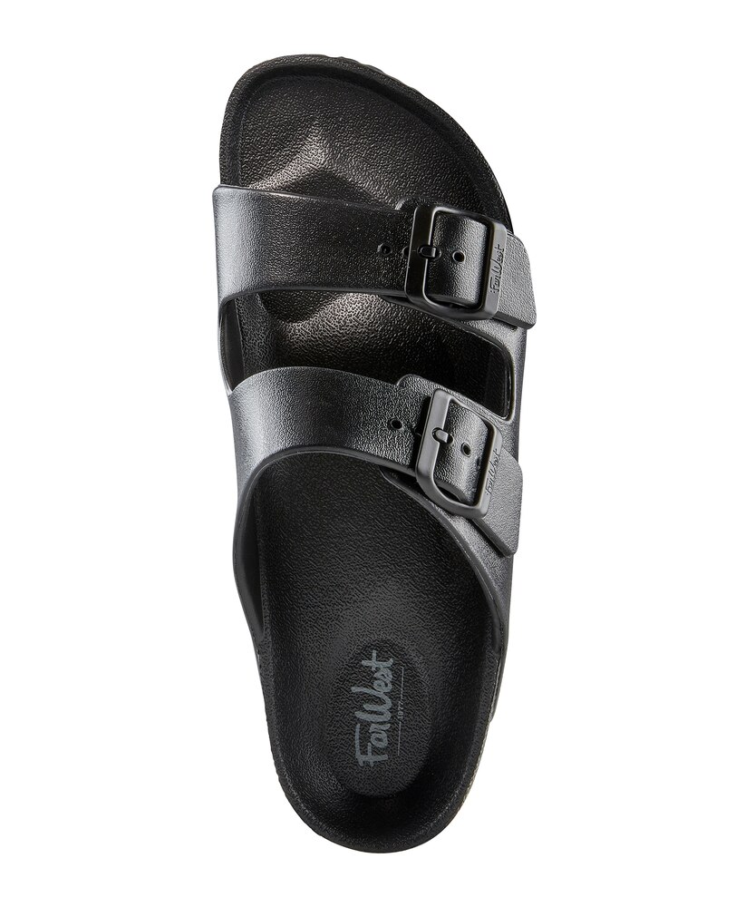 FarWest Men's Enderby Wide Buckle Strap Slip On Sandals