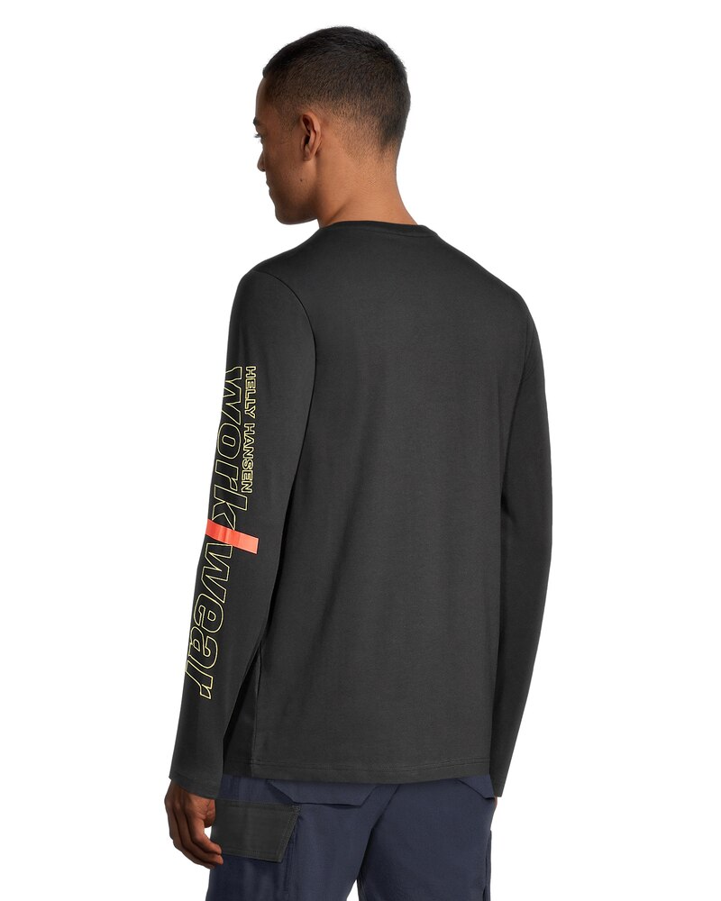Helly Hansen Workwear Men's Long Sleeve Crewneck Logo Work T Shirt