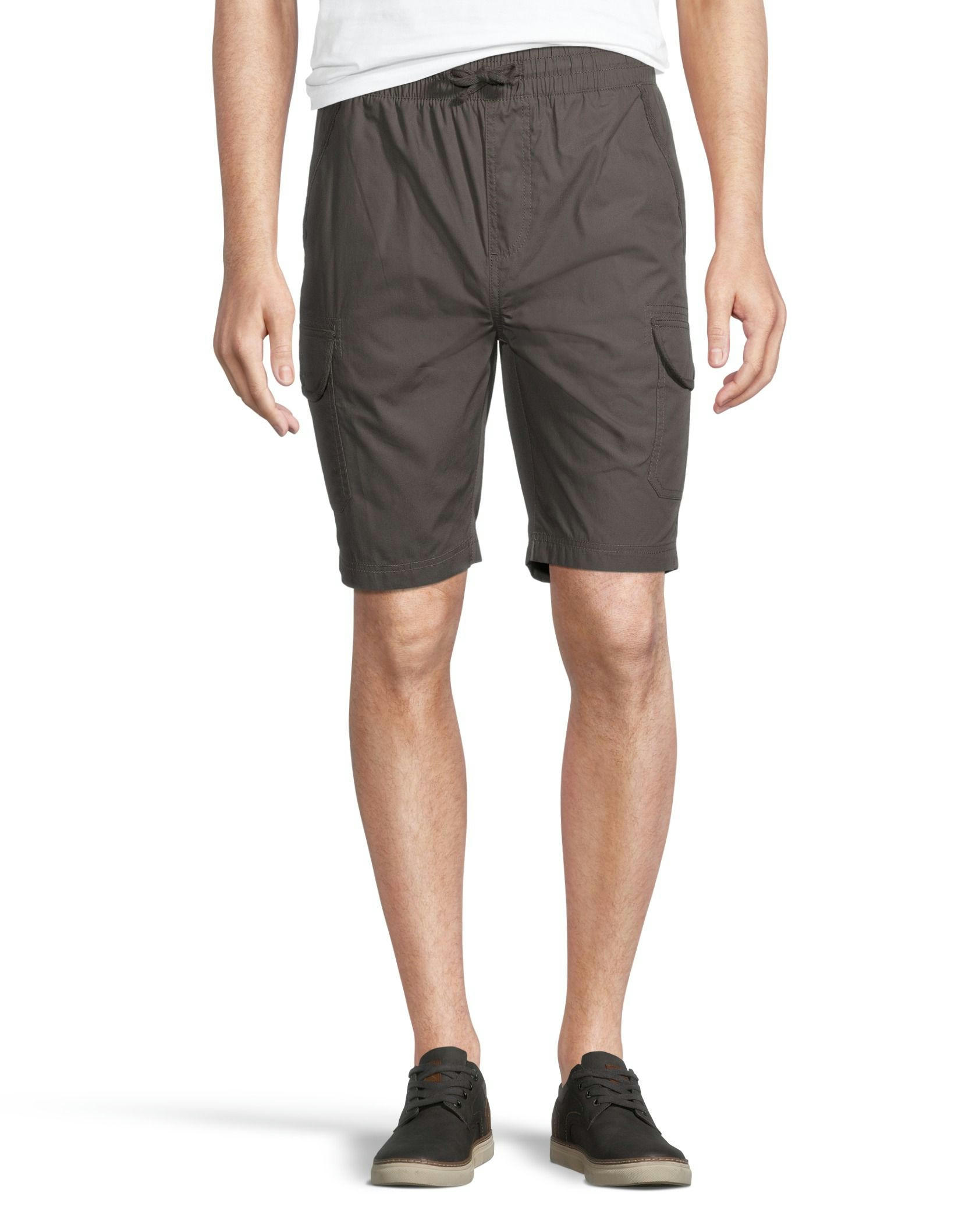 Civics Men's Mid Rise Relaxed Fit Cargo Cotton Shorts