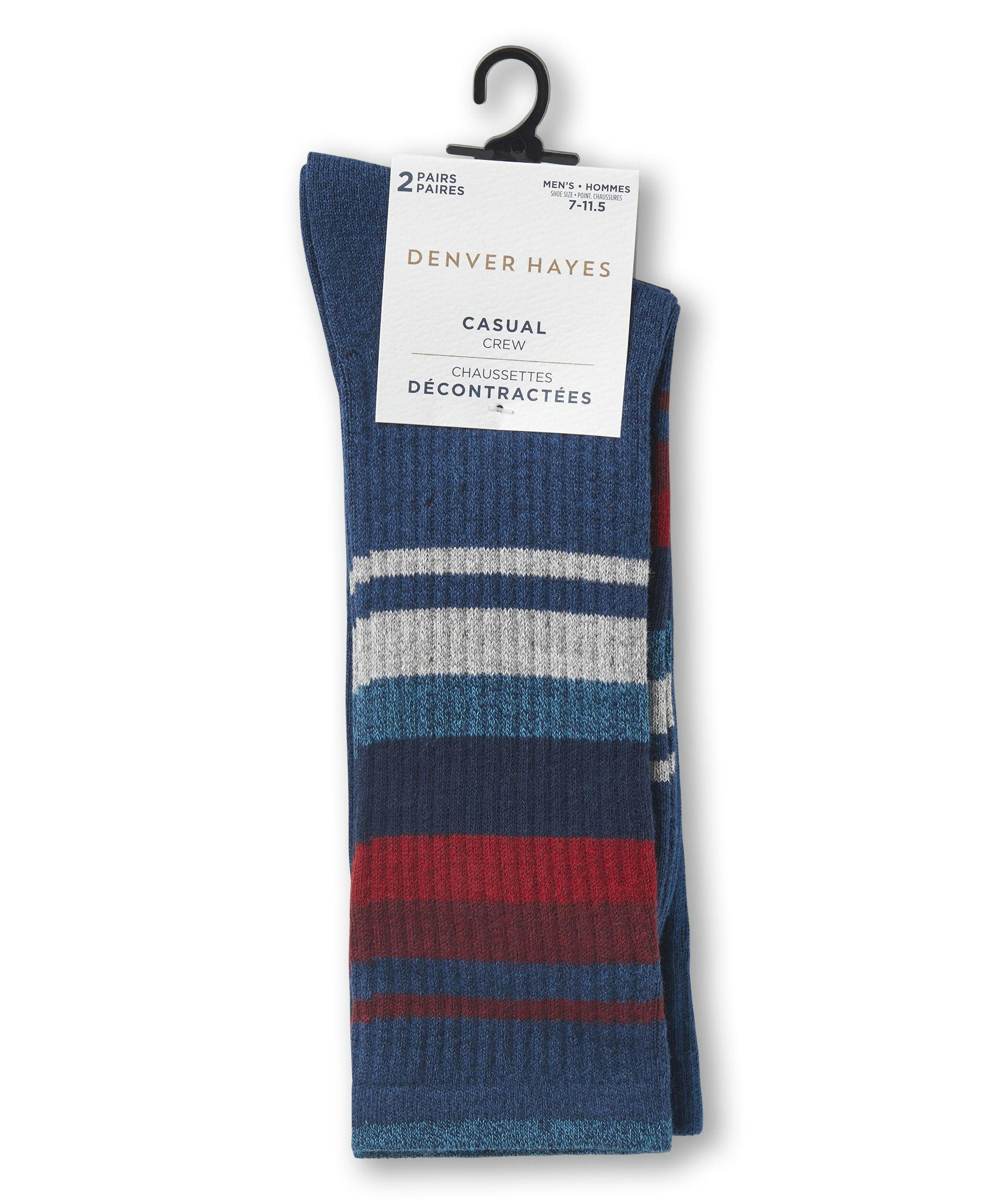 Denver Hayes Men's FRESHTECH® Weekend Crew Socks, 2 Pack