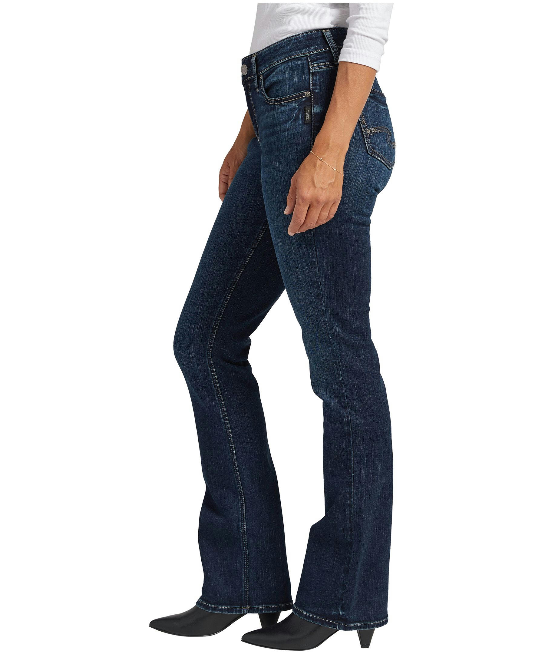 Silver Women's Elyse Mid Rise Slim Bootcut Jeans