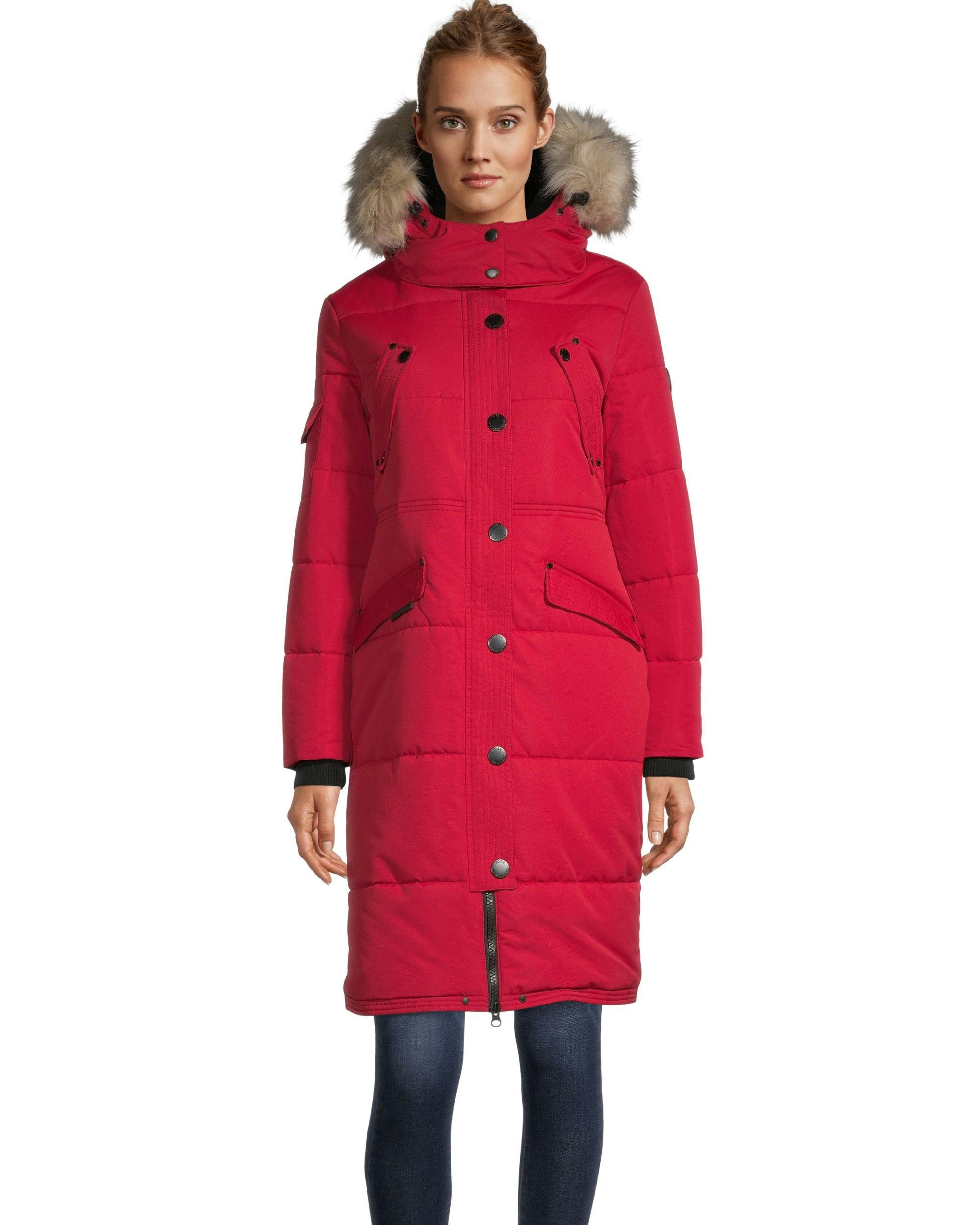 Noize Women's Kaylee Long Quilted Parka Jacket