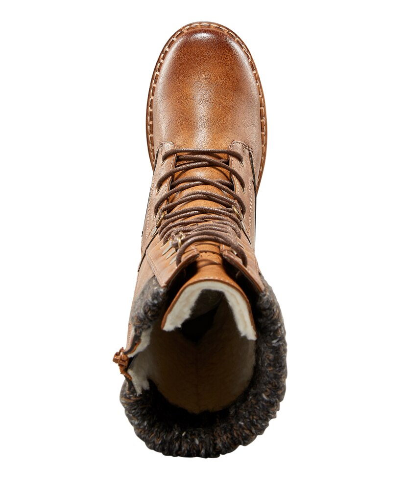 Denver Hayes Women's Lauren Lined Lace Up Boots - Tan