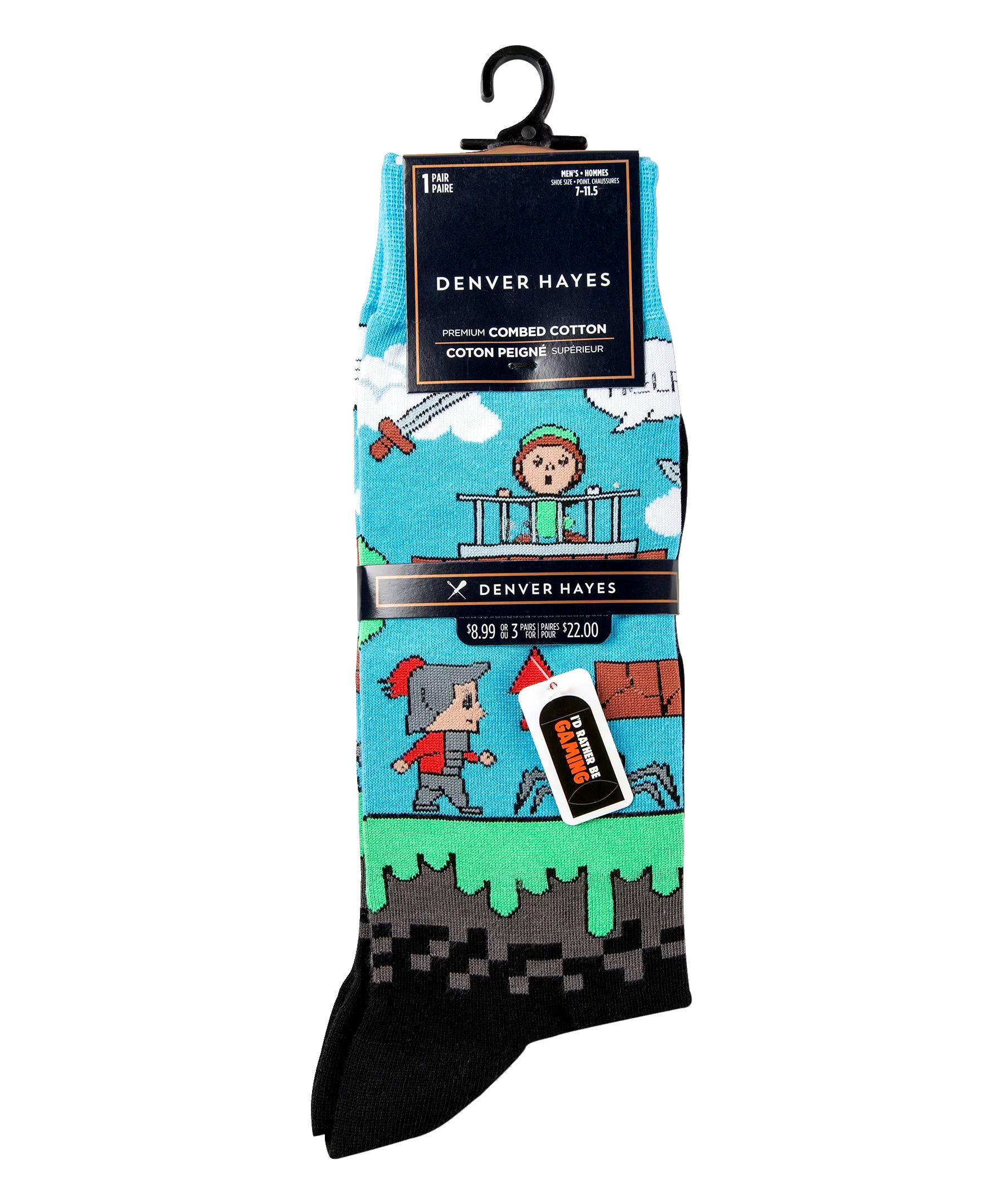 Denver Hayes Men's Novelty Rather Be Crew Socks