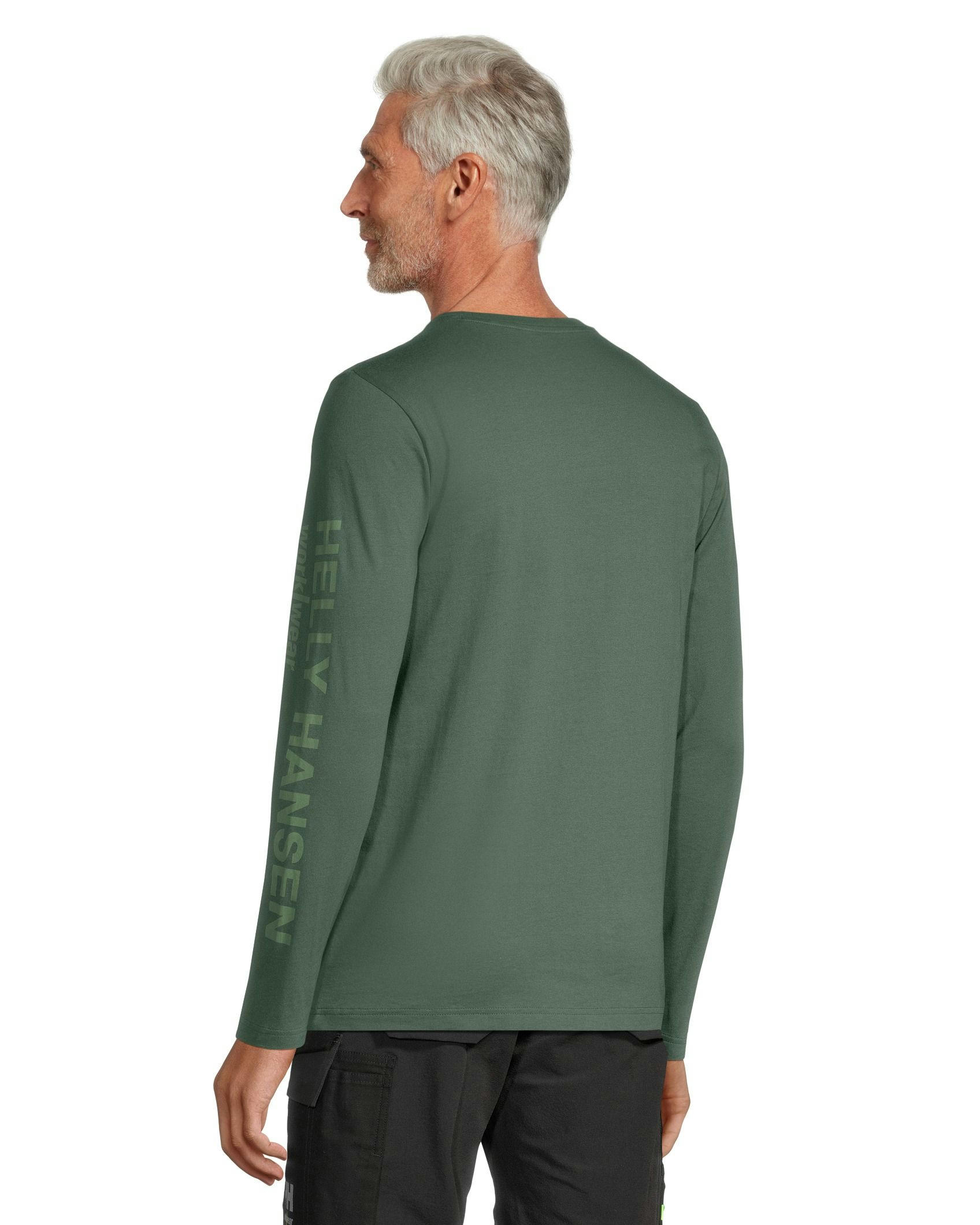 Helly Hansen Workwear Men's Sleeve Logo Cotton Long Sleeve T Shirt