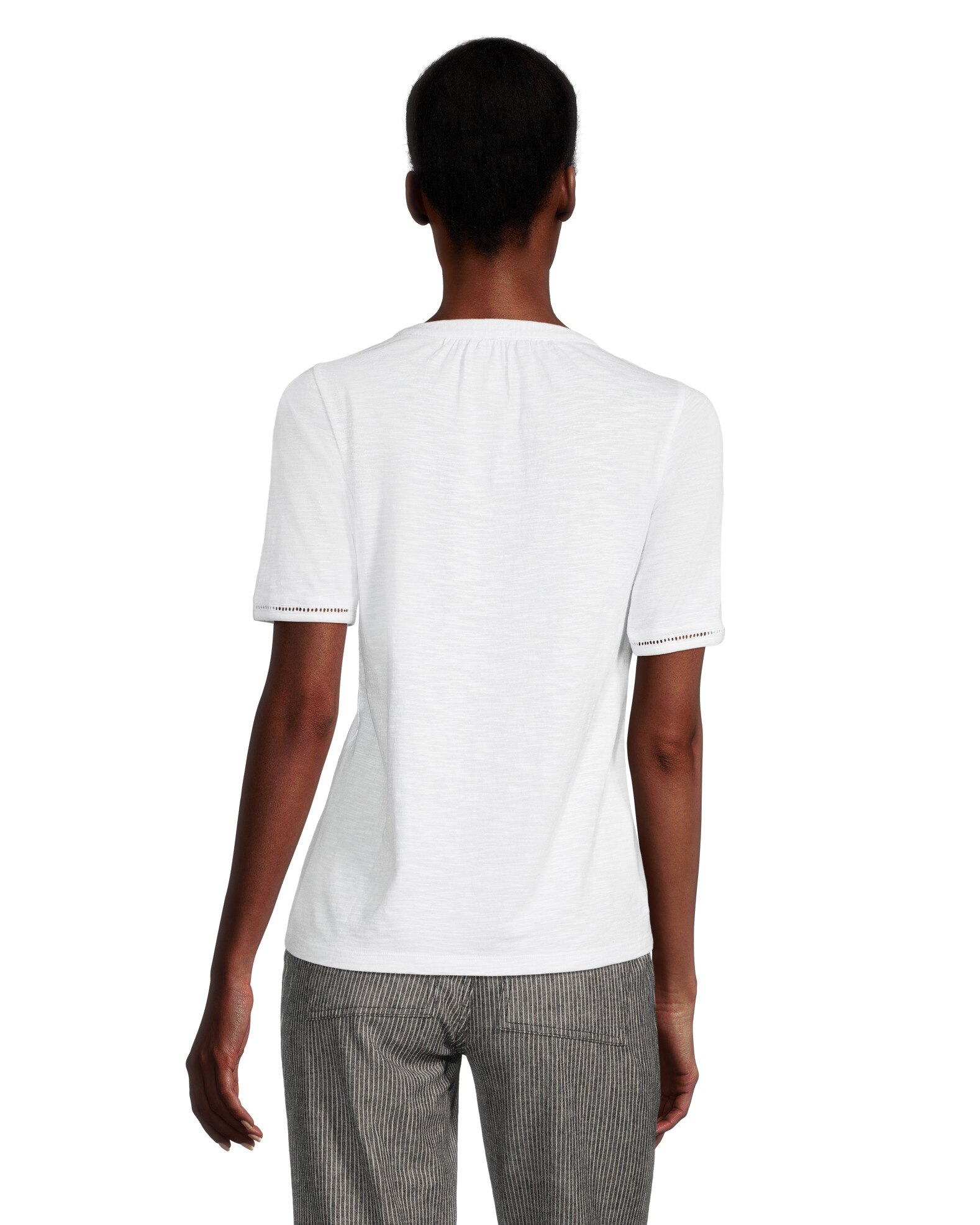 Women's Semi-Fitted Y-Neck T Shirt