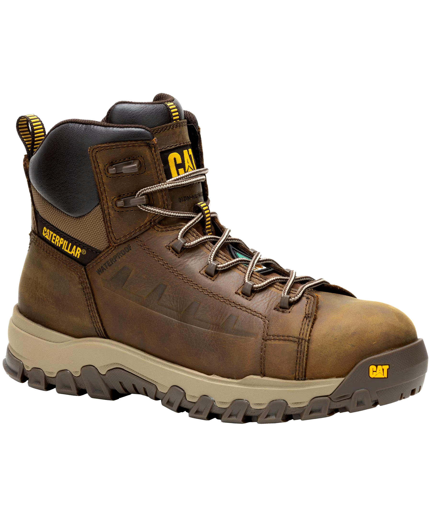 CAT Men's Threshold Rebound 6 Inch Composite Toe Composite Plate Waterproof Work Boot