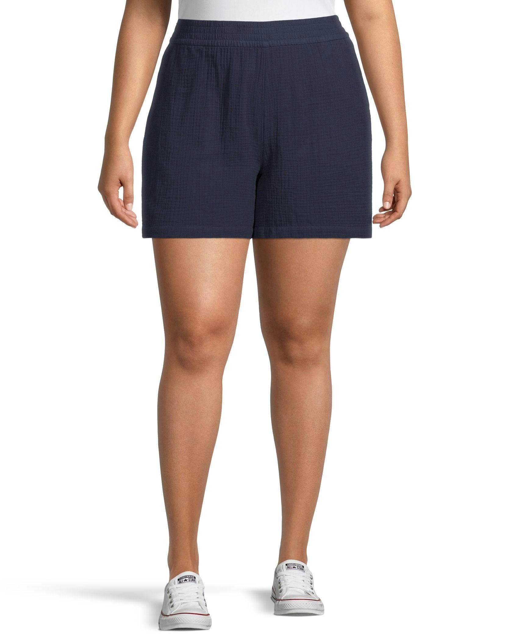 FarWest Women's Double Gauze Lightweight Pull On Shorts