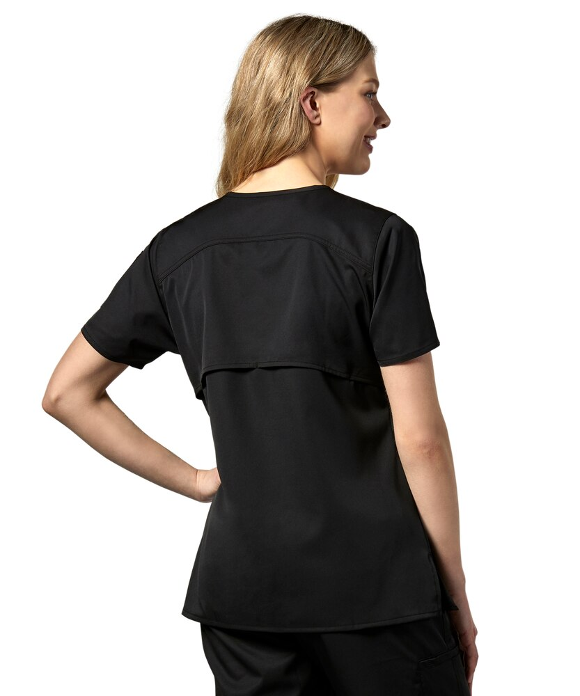 Carhartt Haut d'uniforme médical à plusieurs poches et encolure en V pour femmes, Liberty