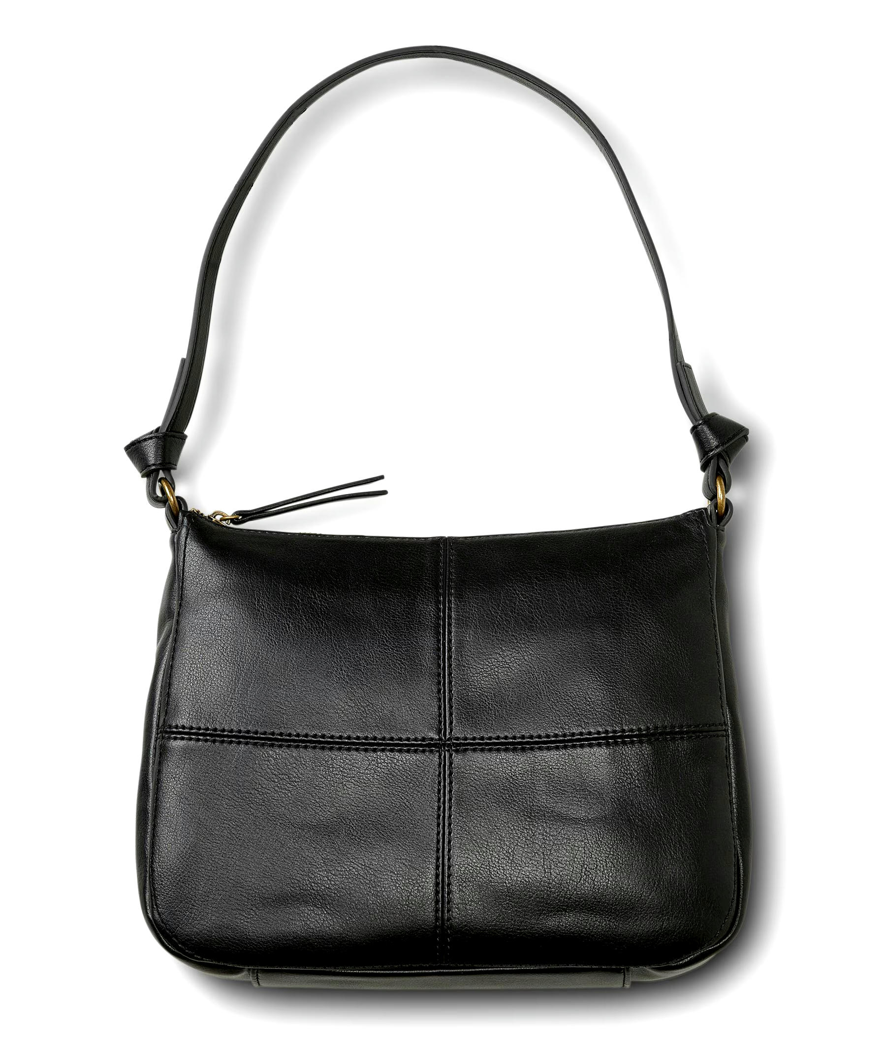 Denver Hayes Women's Shoulder Bag with Stitch Detailing and Zippered Outer Pocket