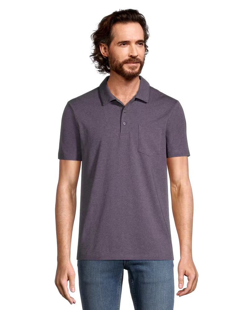 Men's 3 Button Stretch Polo Shirt