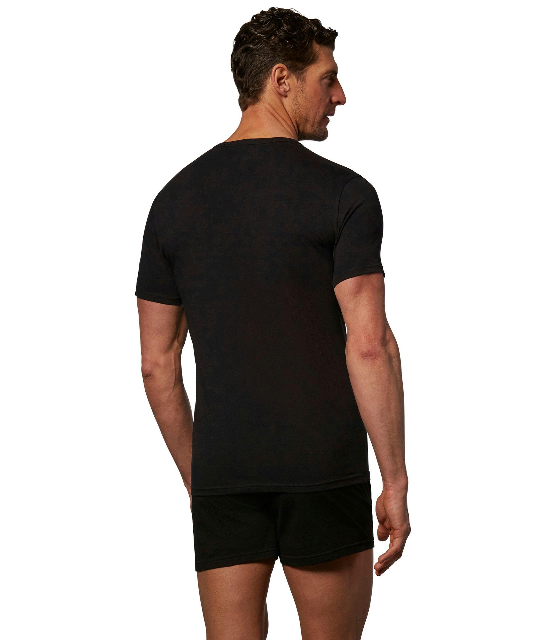 Denver Hayes Men's 2 Pack Classic Waterfall Crewneck Under T Shirt