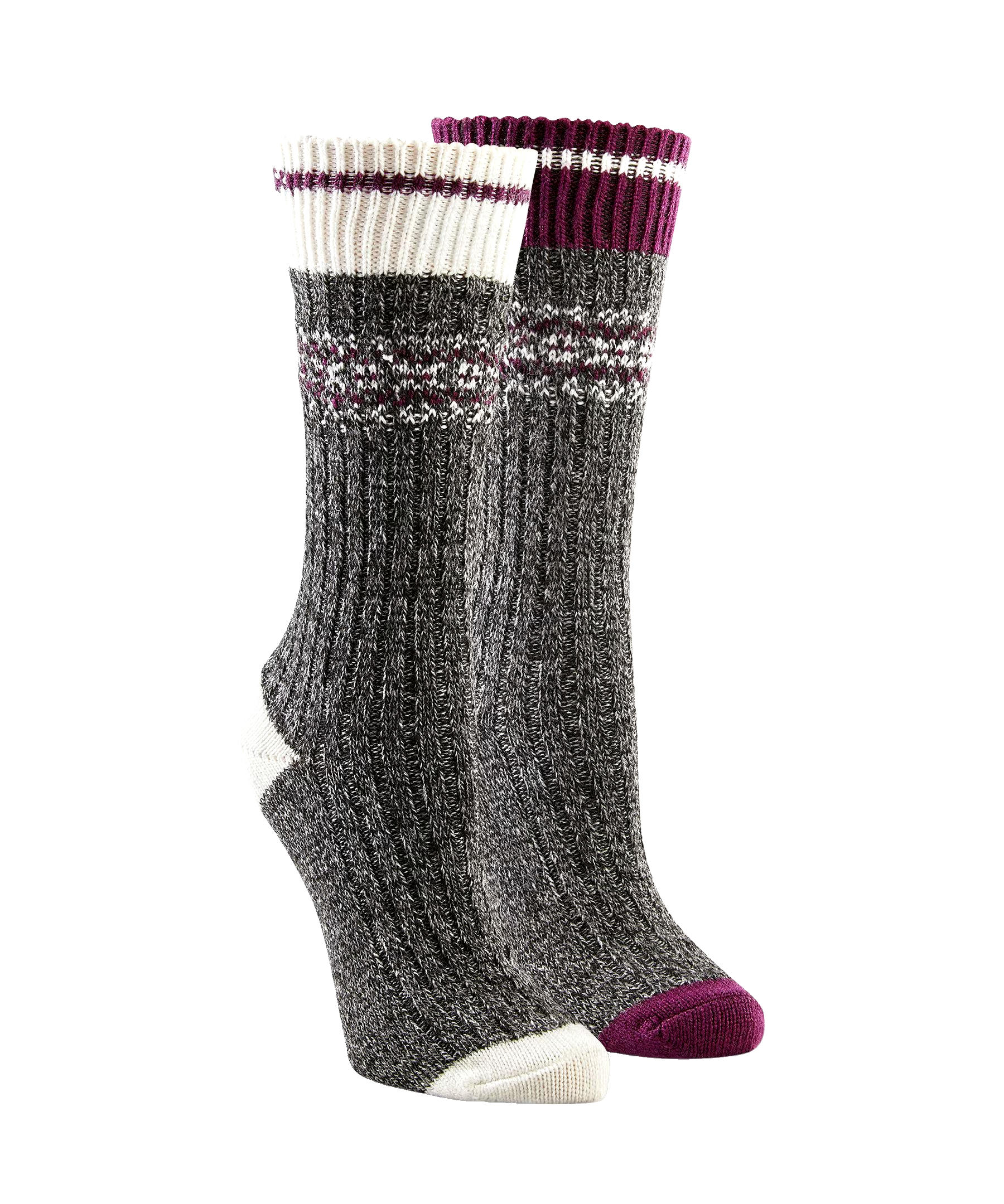 WindRiver Women's 2 Pack Quad Comfort Outdoor Casual Collegiate Crew Socks