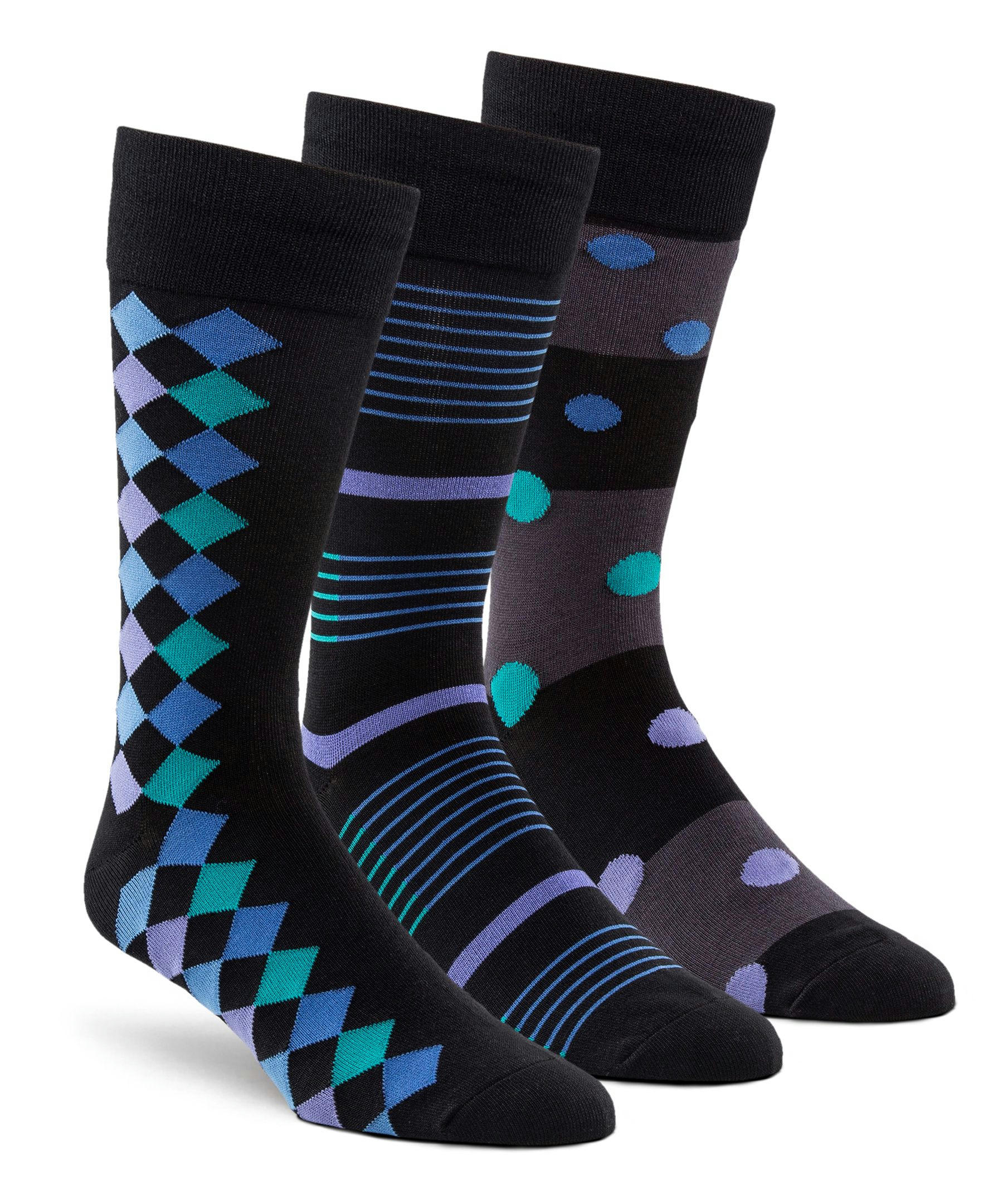 Denver Hayes Men's 3 Pack Bogo Casual Crew Socks