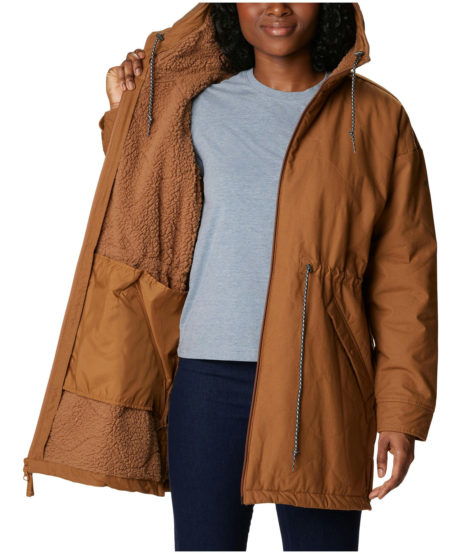 Columbia Women's Crystal Crest Quilted Sherpa-Lined Jacket