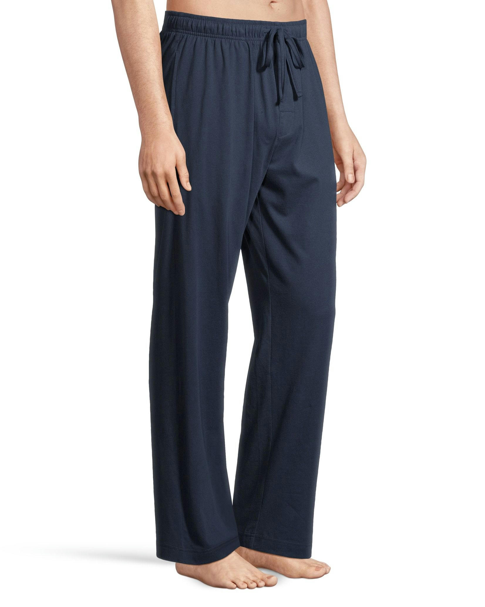 Men's Jersey Lounge Pants With Elastic Waistband and Drawstring