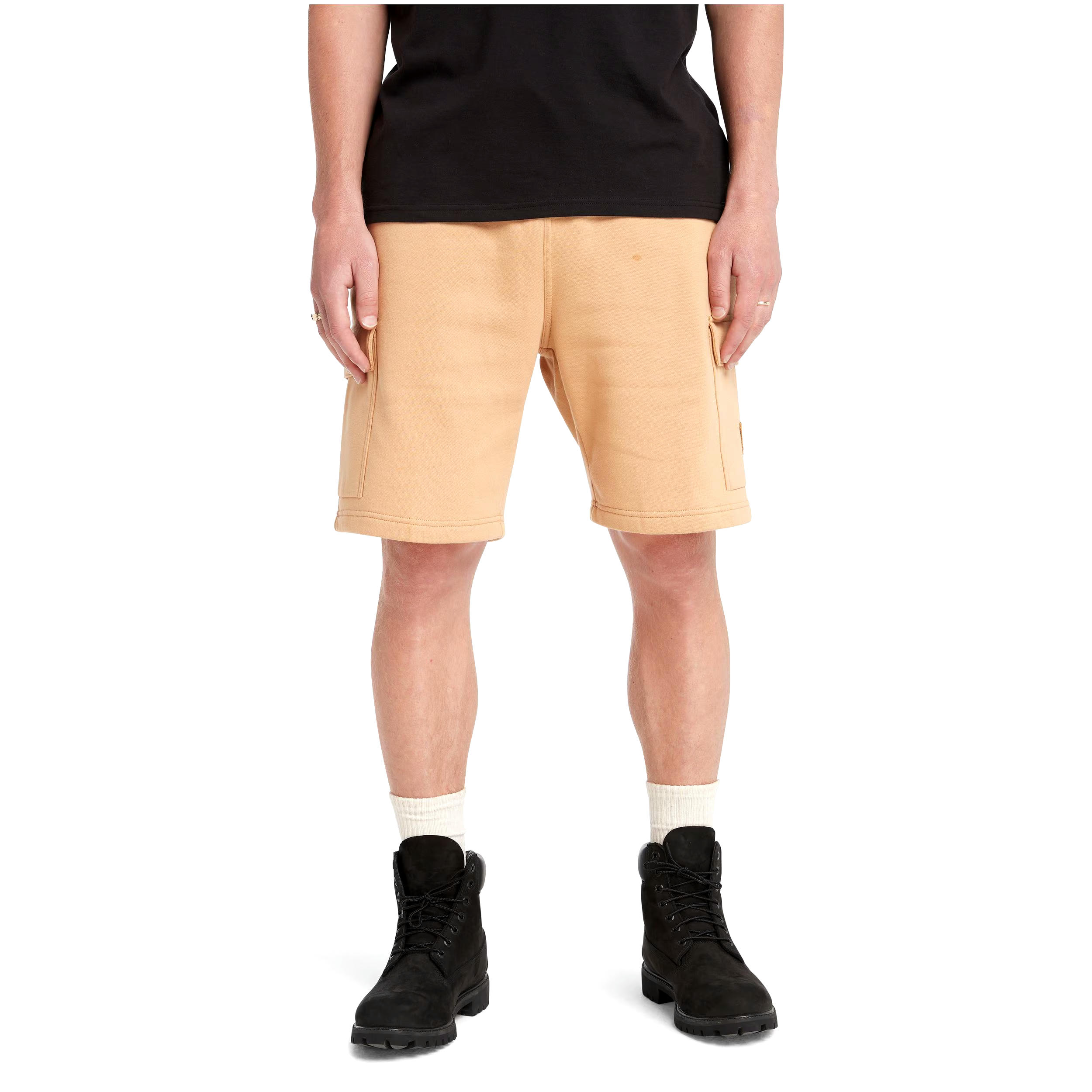 Timberland Men's Fleece Woven Badge Sweatshorts