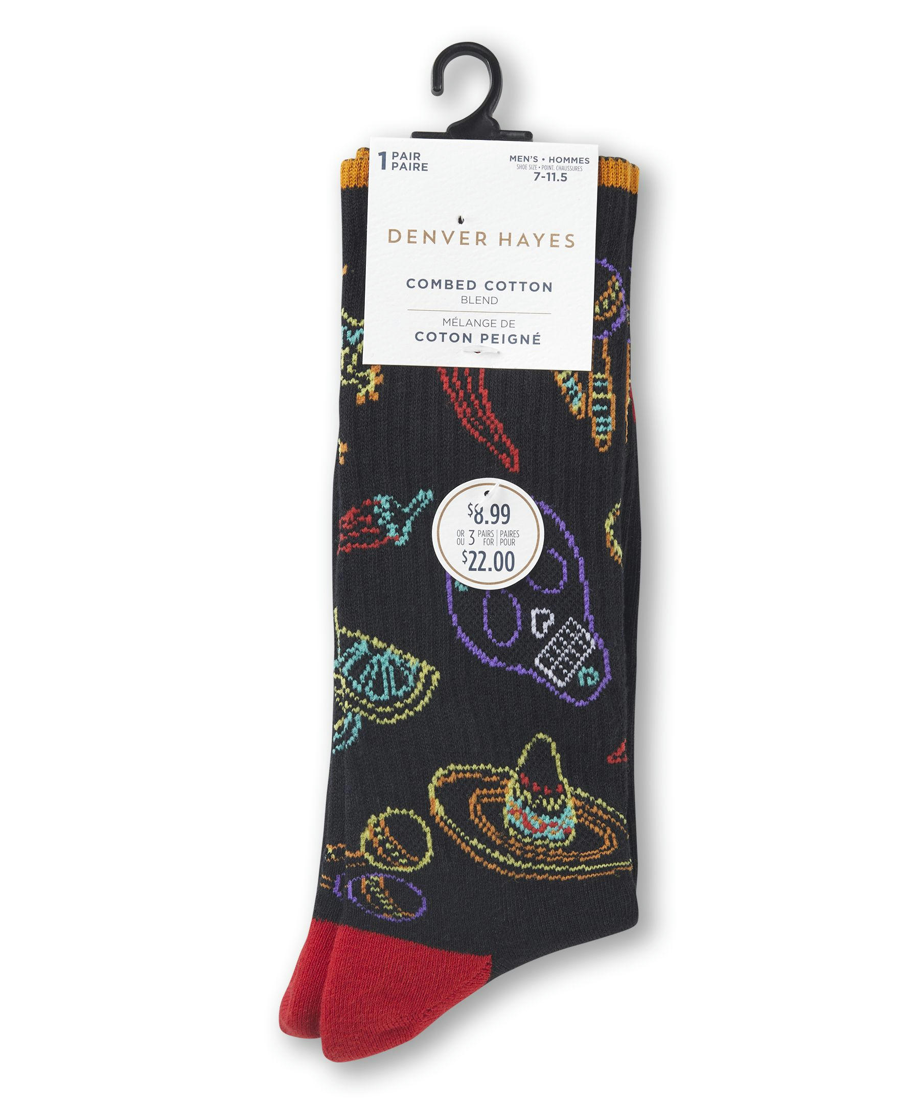 Denver Hayes Men's FRESHTECH® Novelty Tropical Crew Socks