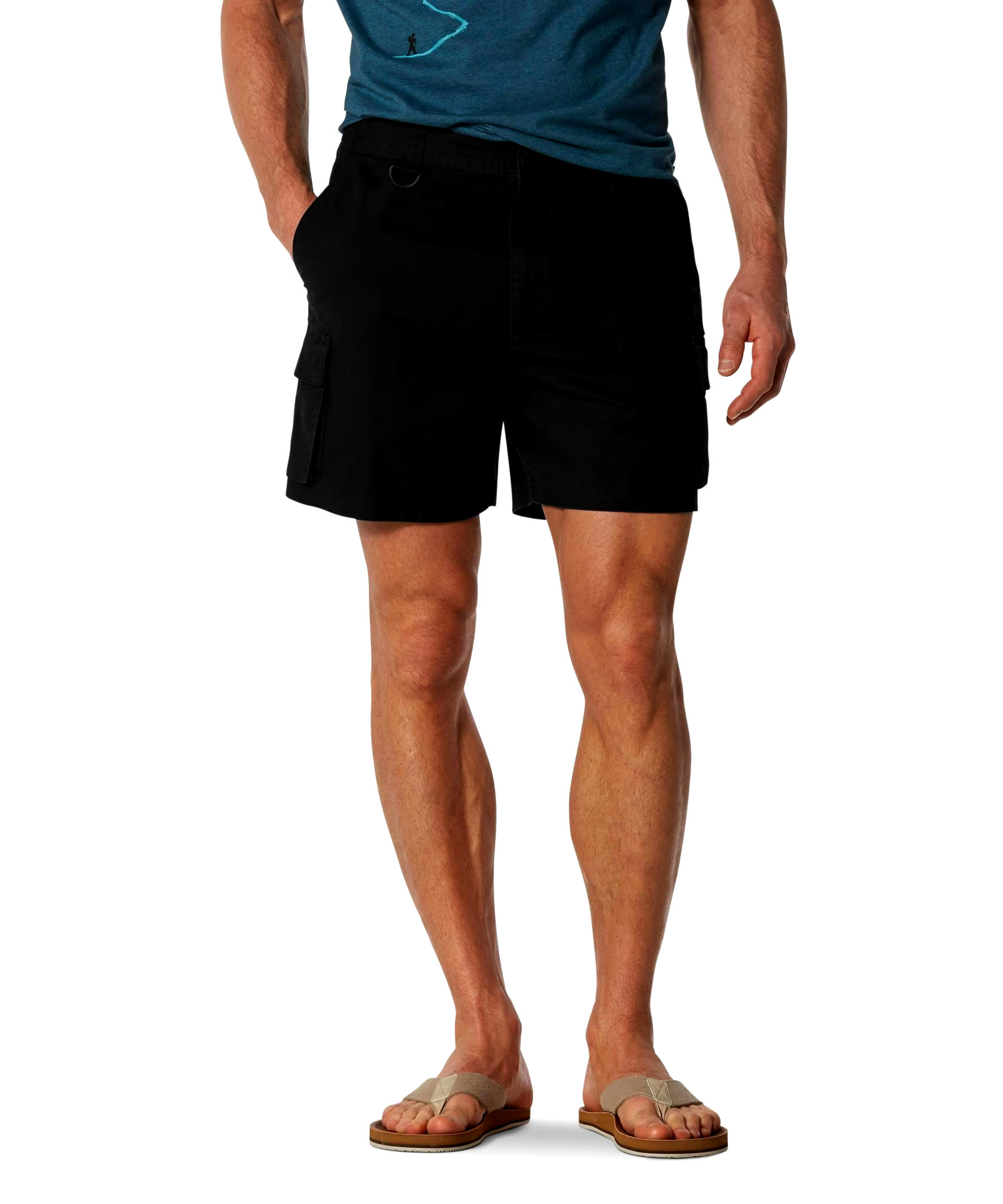 Men's Canvas Stretch Cargo Pocket Hiking Shorts
