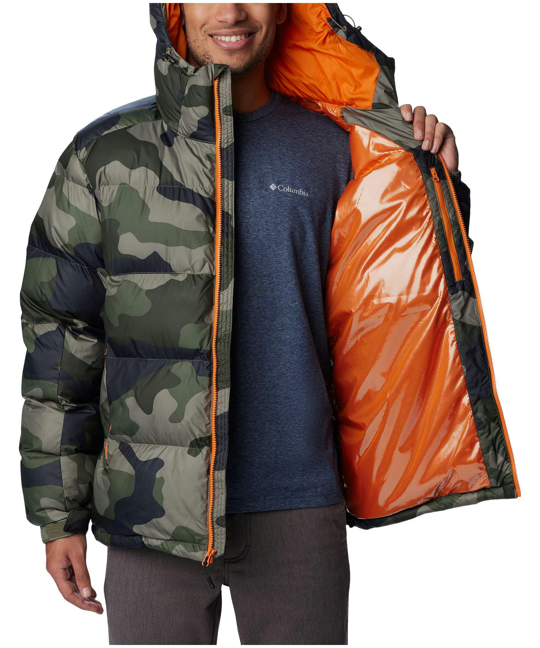 Columbia Men's Pike Lake II Omni-Heat Water Repellent Insulated Hooded Puffer Jacket