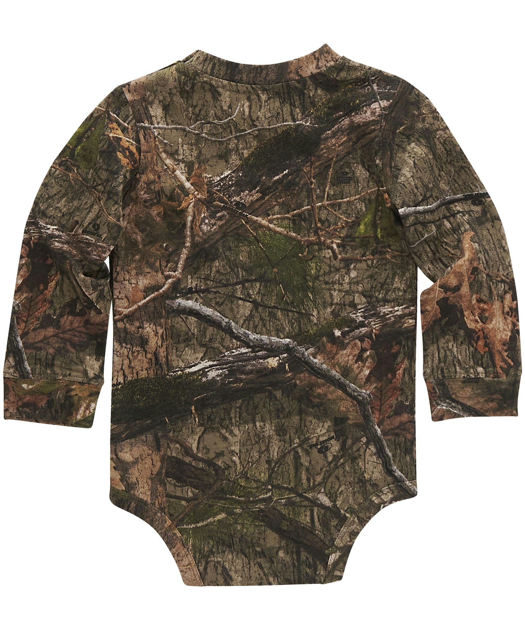 Carhartt Baby Boys' Long Sleeve Camo Pocket Graphic Bodysuit